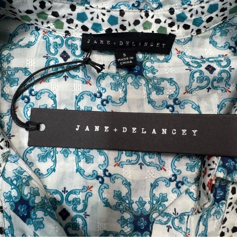 Other NWT New Jane and Delancey Patchwork Rayon Long Sleeve Shirt Size S / US 4 / IT 40 - 7 Thumbnail