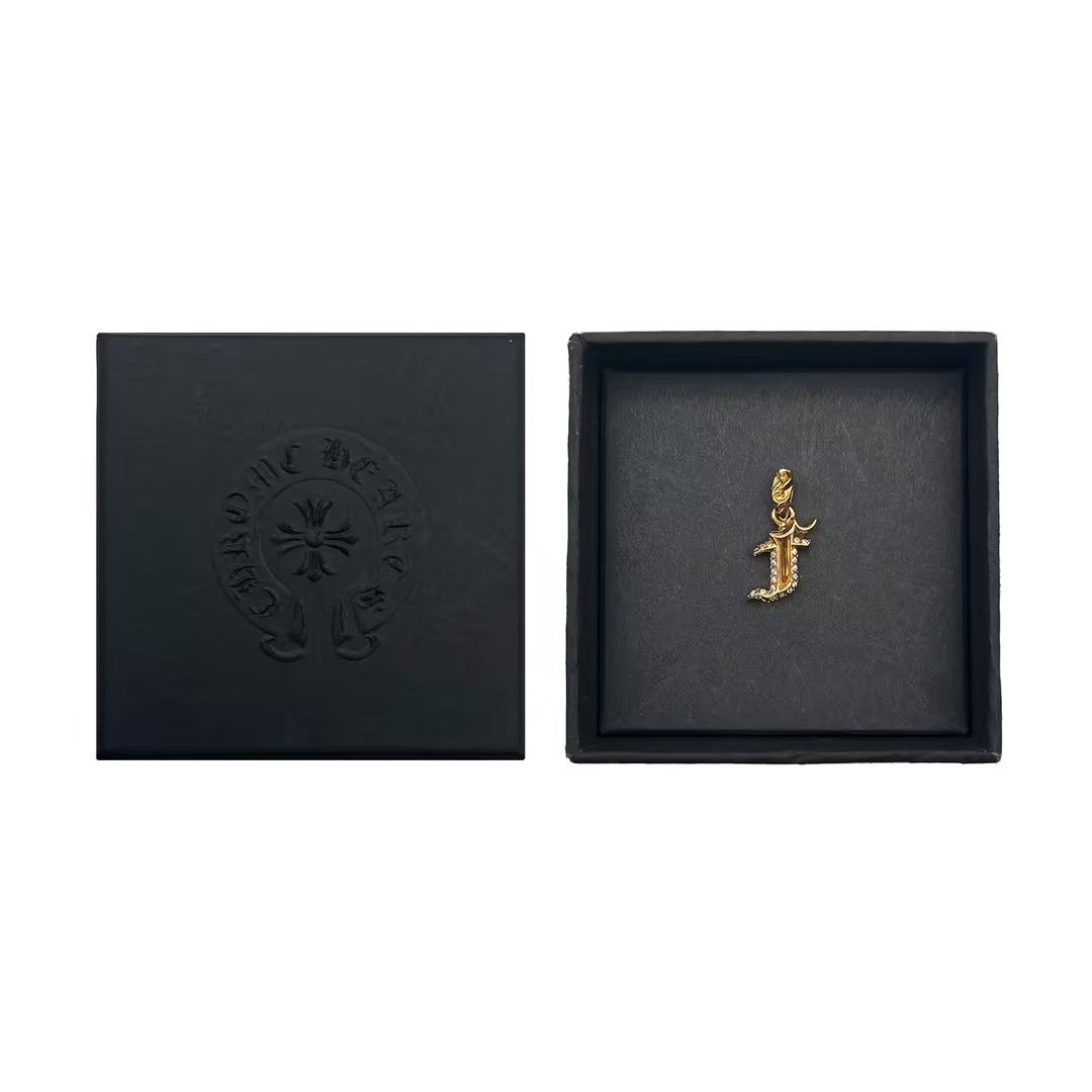 Chrome Hearts Chrome Hearts 22K Gold Diamonds F Pendant Size ONE SIZE - 4 Thumbnail