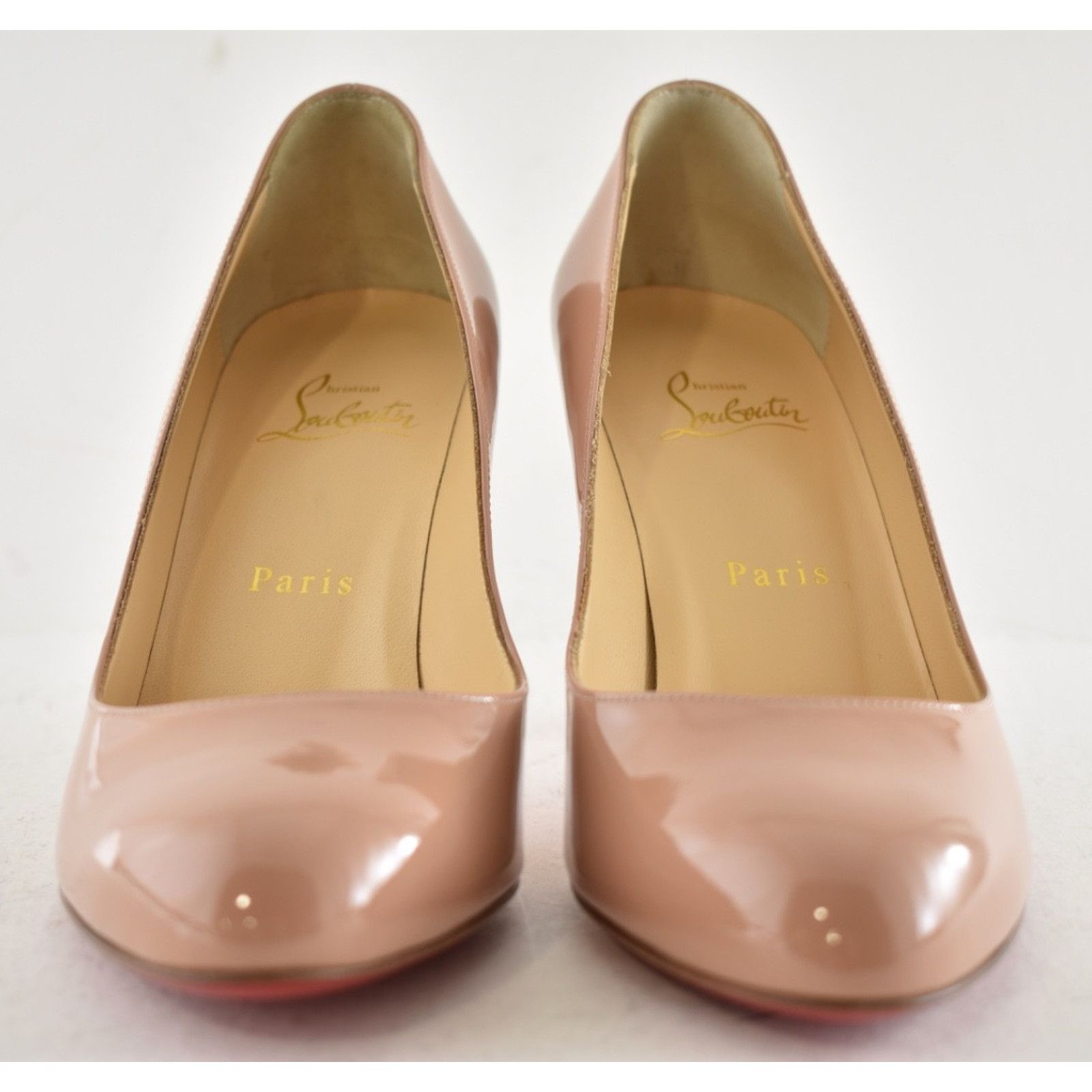 Christian Louboutin Christian Louboutin Dolly Pump 85 Blush Nude Heel 37.5 Size US 7.5 / IT 37.5 - 7 Thumbnail