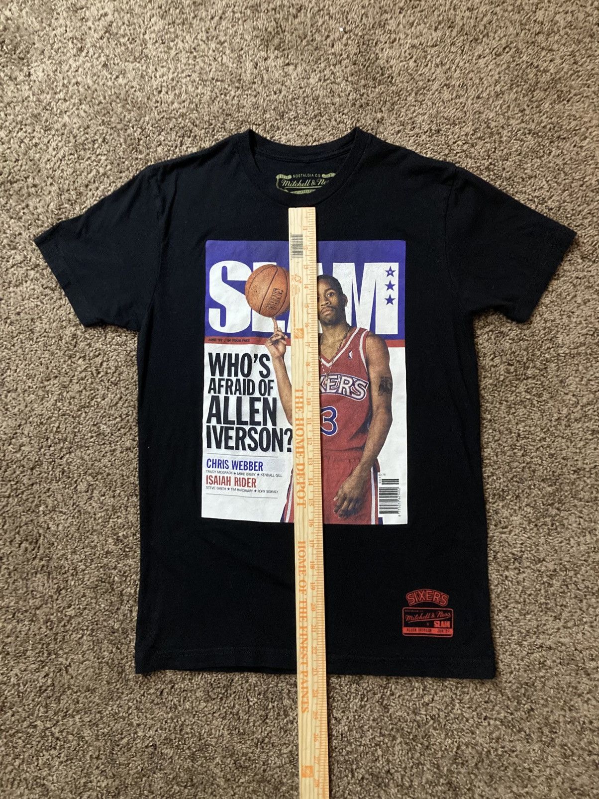 Designer × Vintage Mitchell & Ness Allen Iverson MENS Size S Sixers 97 Tshirt Size US S / EU 44-46 / 1 - 9 Thumbnail