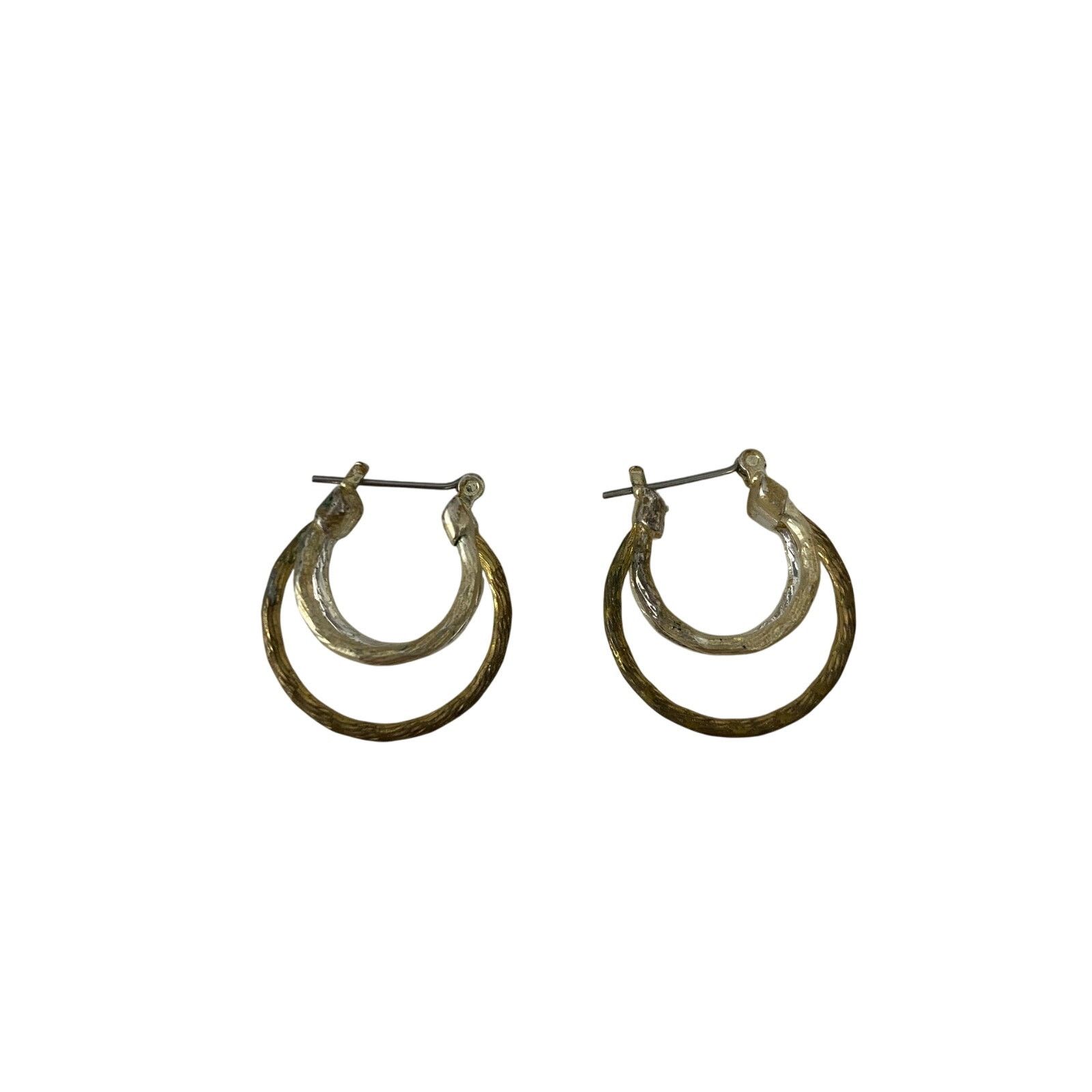 Other Mixed tone hoop earrings Size ONE SIZE - 1 Thumbnail