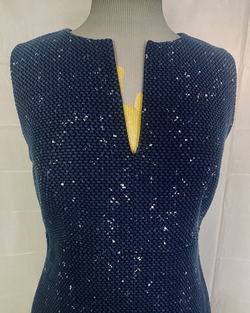 Diane von Furstenberg Diane von Furstenberg Yvette blue painted tweed dress 10 US Size L / US 10 / IT 46 - 8 Thumbnail