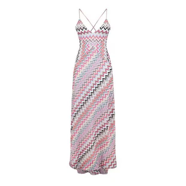 Missoni o1g2r1mq1124 Zigzag Maxi Dress in Multicolor Size M / US 6-8 / IT 42-44 - 1 Thumbnail