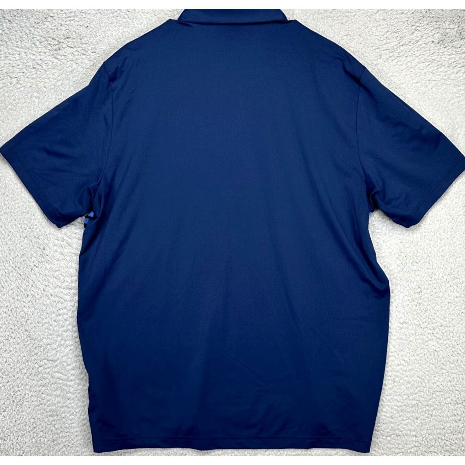 Adidas Adidas Columbus Blue Jackets Polo Shirt Adult XL Blue Stripes Short Sleeve Rugby Mens Size US XL / EU 56 / 4 - 3 Thumbnail