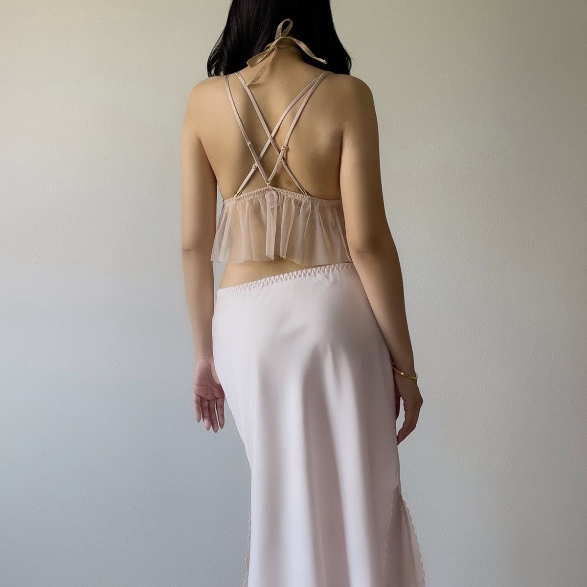 Victoria's Secret Romantic Nude Lace & Mesh Sheer Camisole (XS-S) Size S / US 4 / IT 40 - 6 Thumbnail