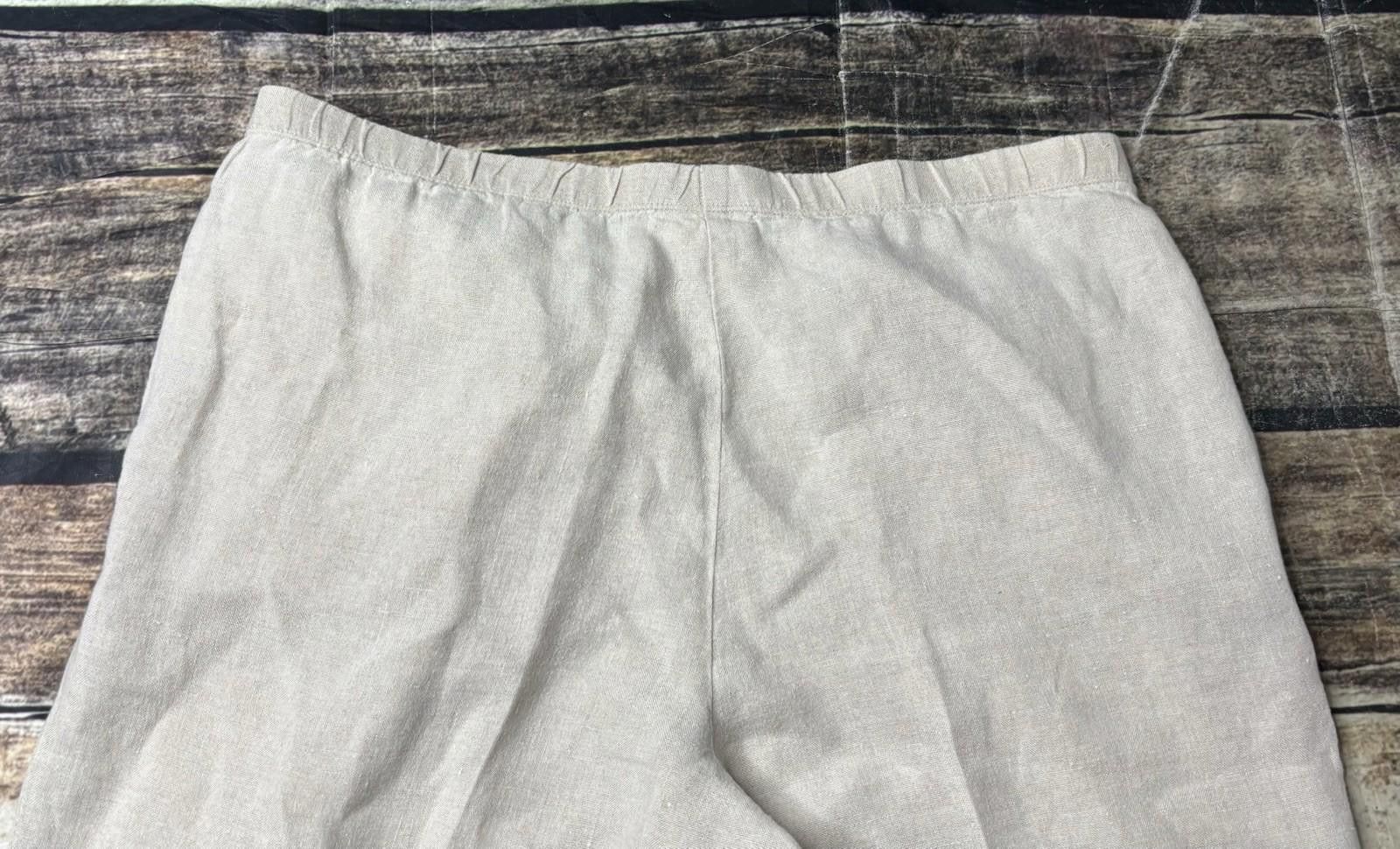 J. Jill J Jill Pants Womens Medium Petite Love Linen Beige Joggers Size 32" / US 10 / IT 46 - 6 Thumbnail