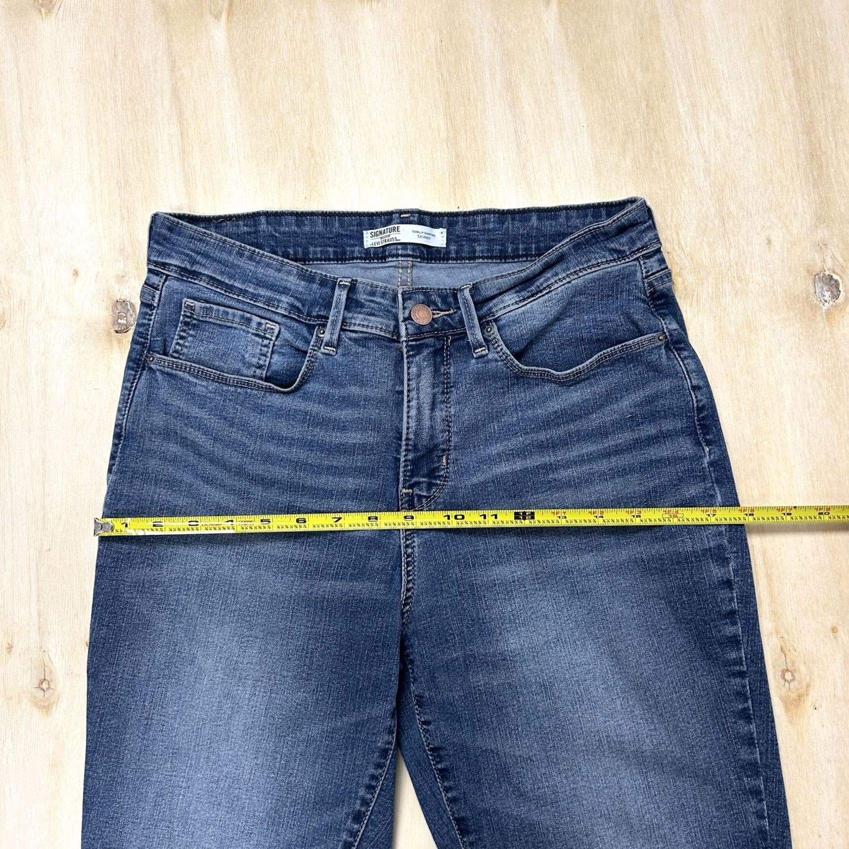 Vintage Levi Strauss Signature Shaping Skinny Jeans Womens 28 Medium Wash Stretch Denim Size 28" / US 6 / IT 42 - 6 Thumbnail