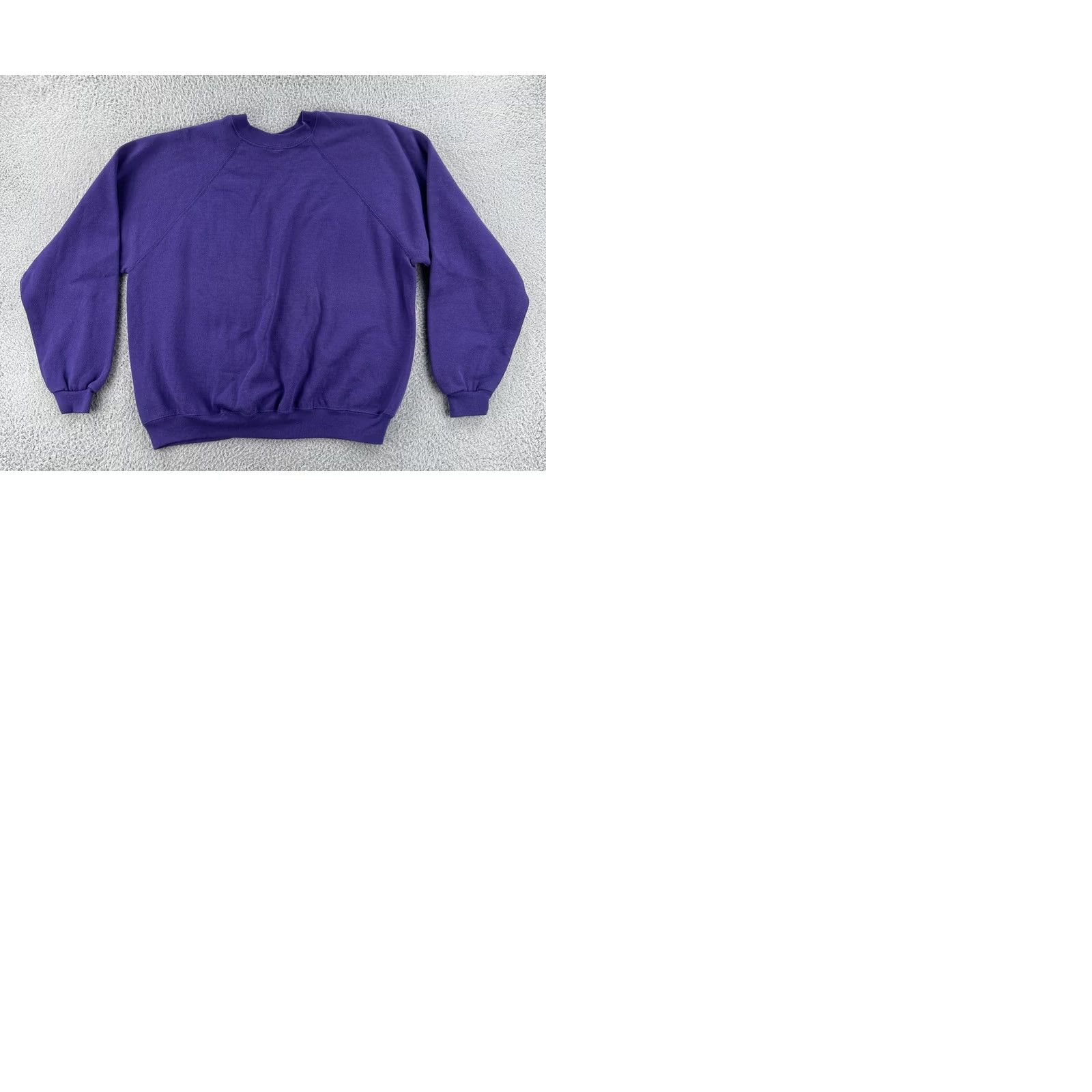 Tultex VINTAGE Tultex Sweatshirt Raglan Purple 90s Mens L Solid Crewneck Hoodie/Top Size US L / EU 52-54 / 3 - 9 Thumbnail