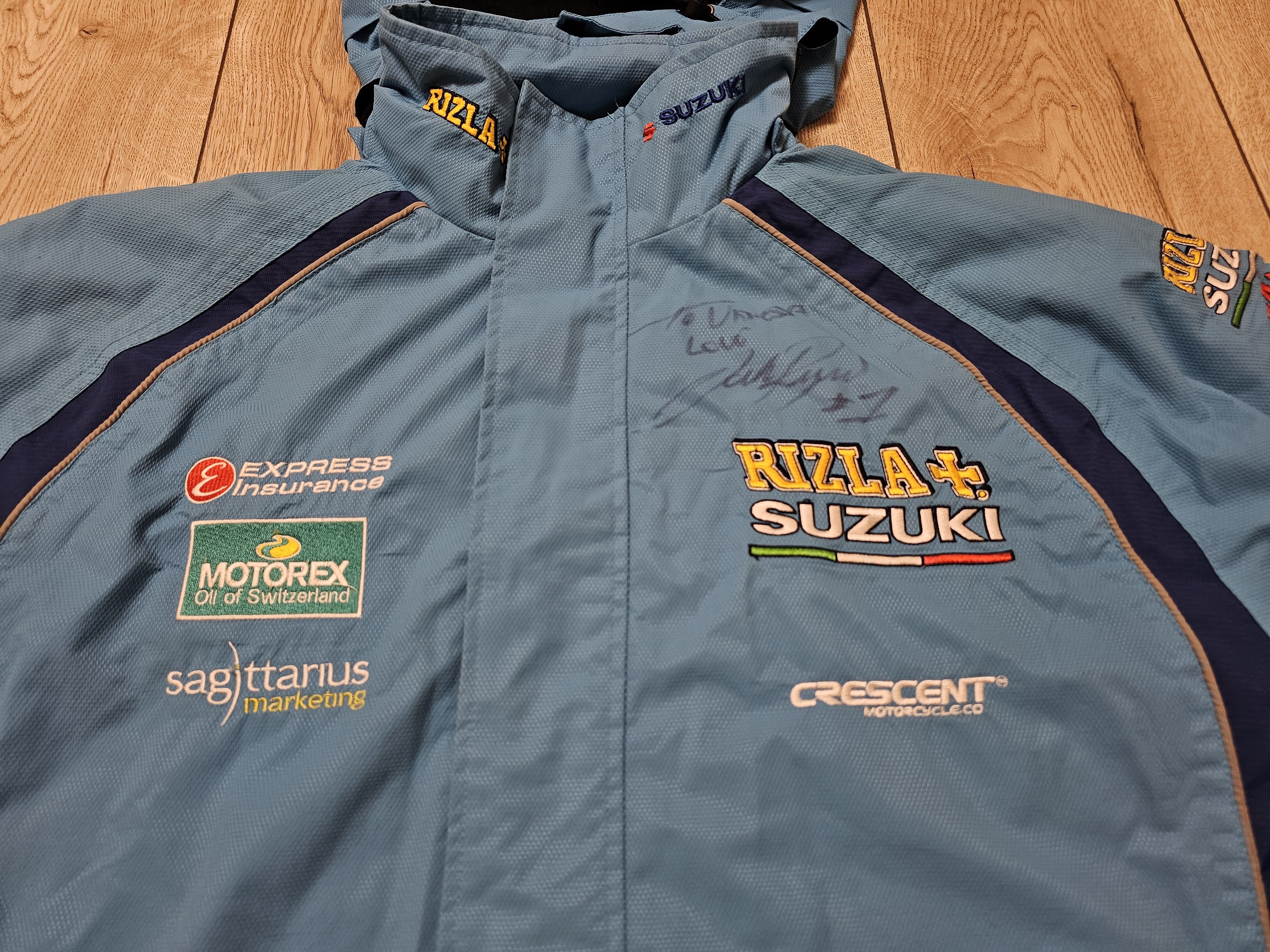 Formula 1 RIZLA SUZUKI RACING TEAM JACKET SIGNED TOMMY HILL MOTORCROSS Size US M / EU 48-50 / 2 - 3 Thumbnail