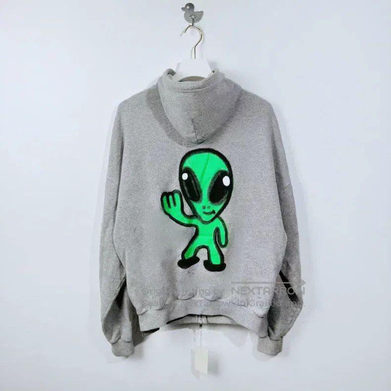 Balenciaga Balenciaga Alien Hi Zipper Hoodie Jacket Coat, Gray Size US S / EU 44-46 / 1 - 2 Thumbnail