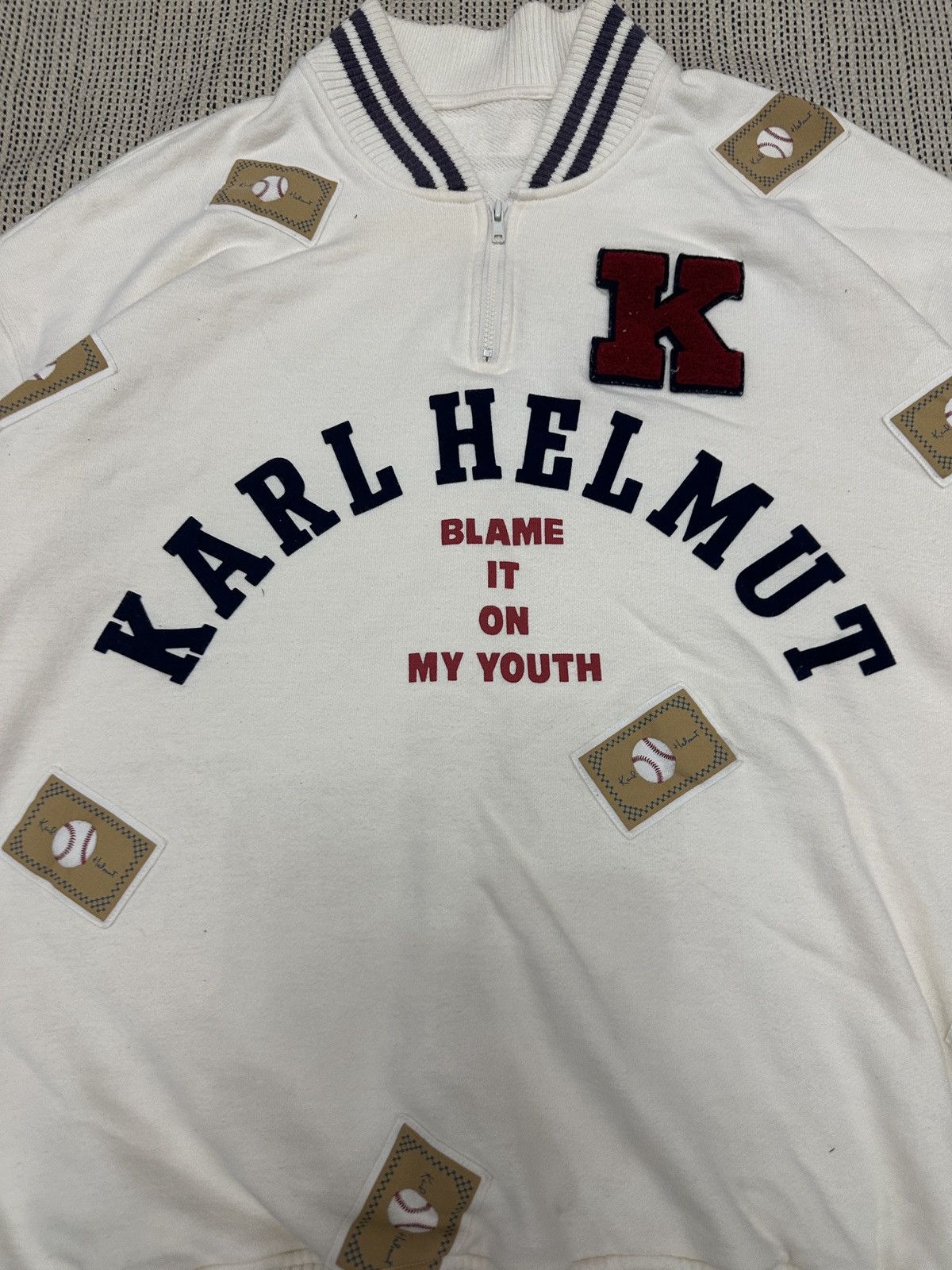 Designer × Karl Helmut 🔥🔥🔥Karl Helmut Biglogo Patches Sweatshirt Size US L / EU 52-54 / 3 - 4 Thumbnail