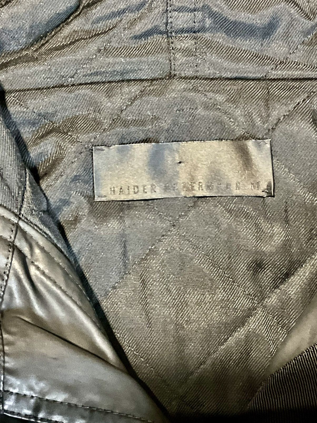 Haider Ackermann LAST DROP Waxed Black Cupro Blend Grey Belt Oversized Parka Size US M / EU 48-50 / 2 - 16 Thumbnail