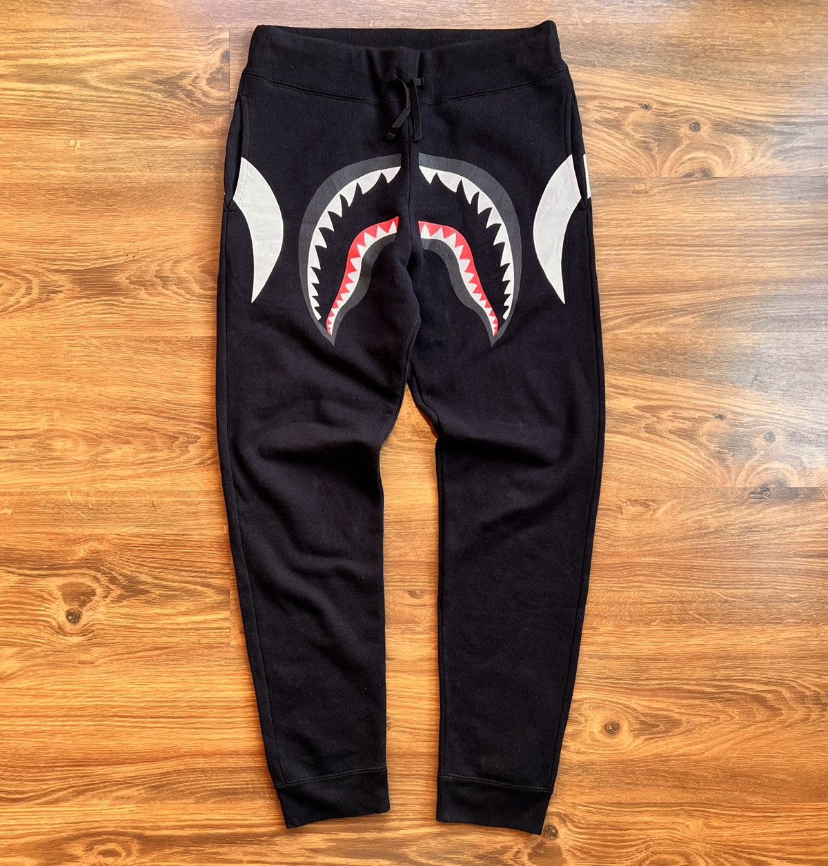 Bape Rare Bape x Black Scale BLVCK Shark Joggers / Sweatpants Size US 28 / EU 44 - 1 Thumbnail