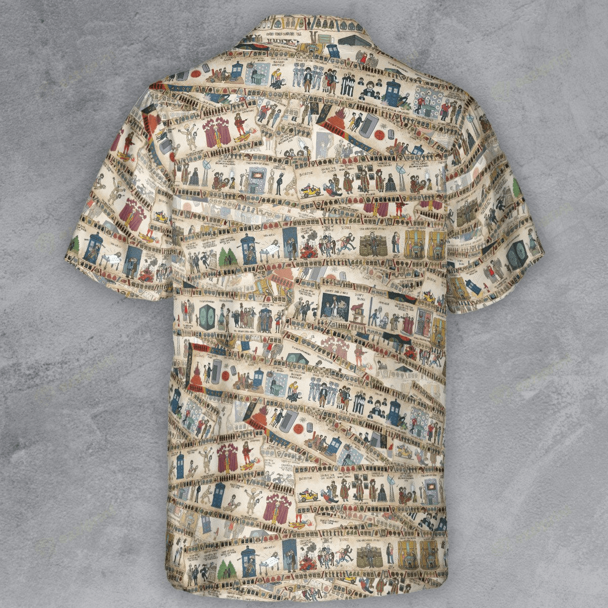 Designer × The Unbranded Brand Doctor Who History Bayeux Tapestry Button Down Shirt Size US L / EU 52-54 / 3 - 2 Thumbnail