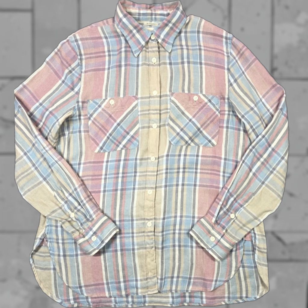 Ralph Lauren VINTAGE Denim & Supply Ralph Lauren RL Utility plaid Linen Cotton Flannel Shirt Women M Size L / US 10 / IT 46 - 1 Thumbnail