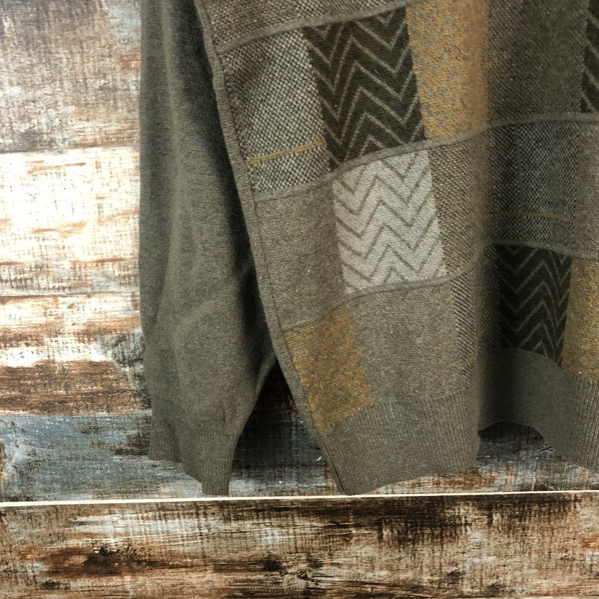 Homespun Knitwear × Japanese Brand DL Jack Bround checkered vintage sweatshirt Knitwear #C681 Size US M / EU 48-50 / 2 - 7 Thumbnail