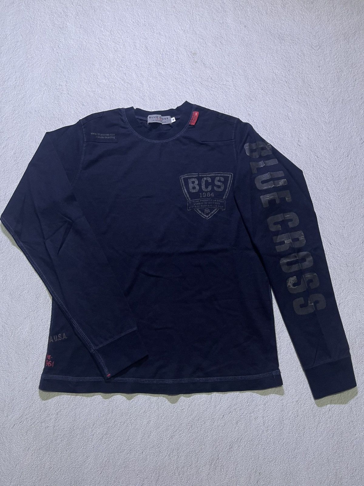 Japanese Brand Y2K BLUE CROSS long sleeve tshirt Size US M / EU 48-50 / 2 - 1 Thumbnail