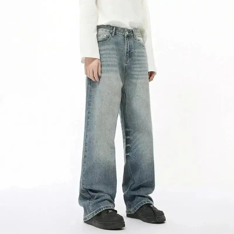 Japanese Brand Casual Washed Straight Denim Size US 32 / EU 48 - 2 Thumbnail