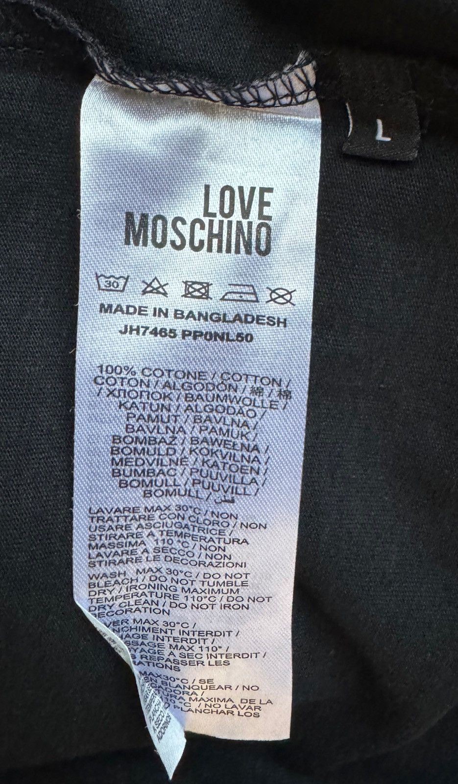 Moschino New T-shirts Love Moschino Size US L / EU 52-54 / 3 - 6 Thumbnail