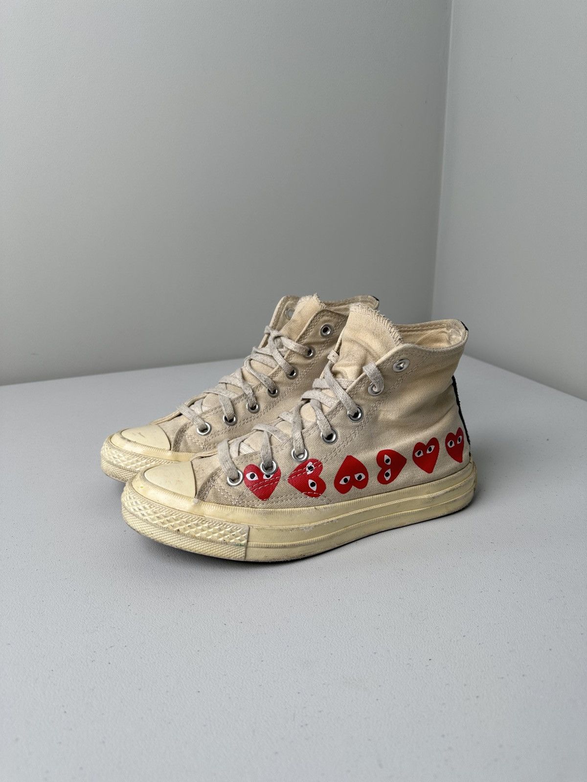 Comme des Garcons Comme Des Garcons Play High Sneakers Monogram Size US 7 / IT 37 - 2 Thumbnail