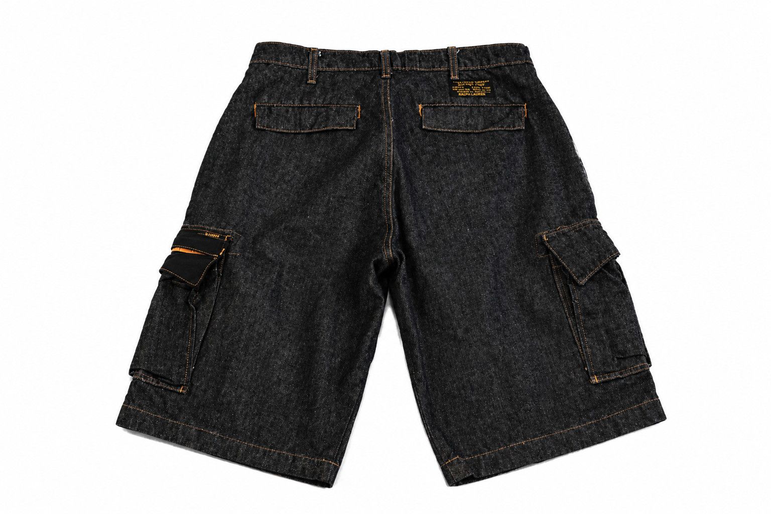 Ralph Lauren Ralph Lauren Military Denim Cargo Shorts RL2 Black Size 33 Size US 33 - 3 Thumbnail