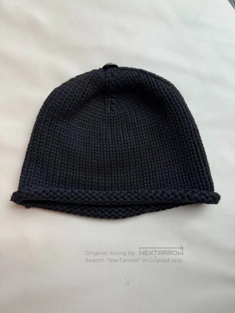 Chrome Hearts Black Chrome Hearts Leather Beanie Hat. Size ONE SIZE - 2 Thumbnail