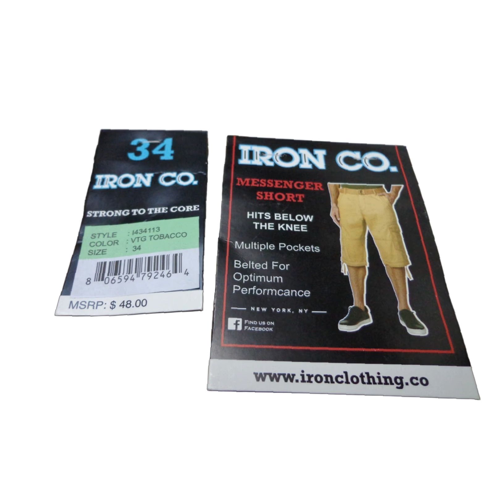 Vintage VINTAGE Iron Co. Cargo Shorts Mens 34 Brown Belted Below Knee Tobacco IRON CO. 'Messenger' Cargo Belted Below Knee Shorts Vintage Tobacco Size 34 NEW Size US 34 / EU 50 - 1 Thumbnail