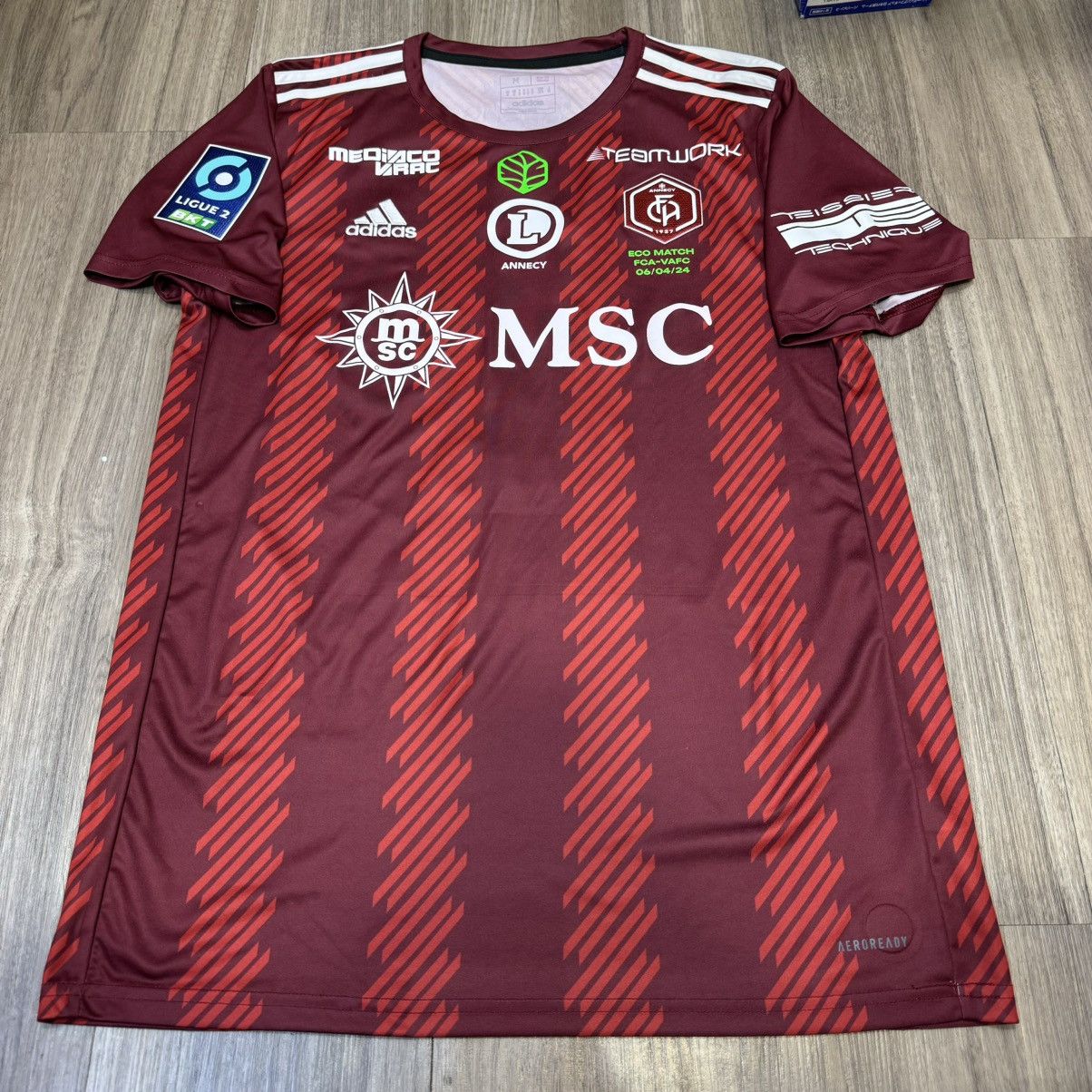 Adidas FC Annecy 23/24 match issued/worn shirt #2 Soukouna Size US M / EU 48-50 / 2 - 1 Thumbnail