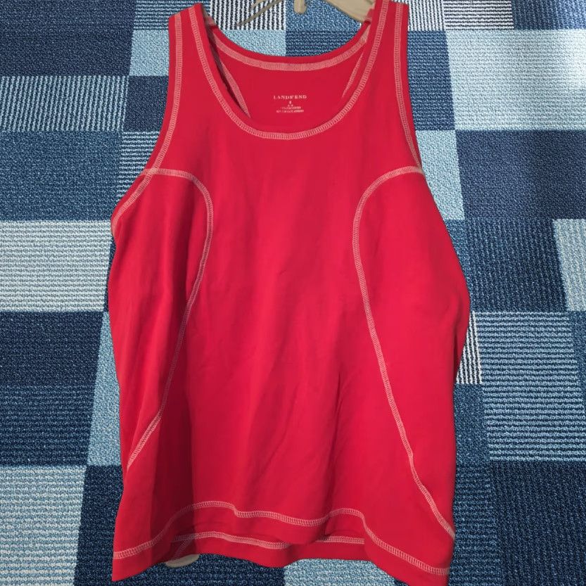 Lands' End Lands' End Women's S Pink Sleeveless Tank Top Athletic Stretch CrossFit" Size S / US 4 / IT 40 - 1 Thumbnail