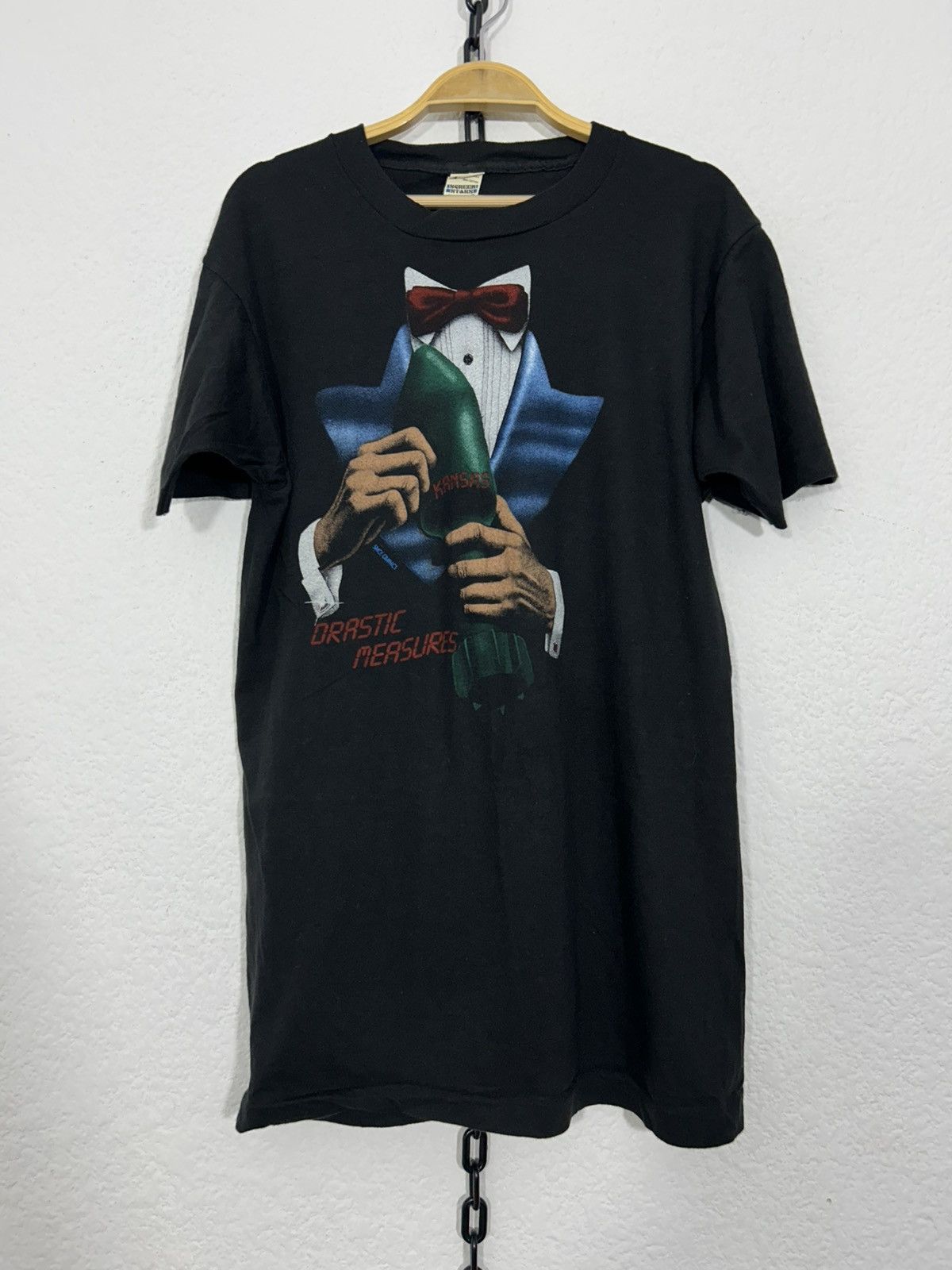 Band Tees × Vintage 1983 Kansas Drastic Measures Size US L / EU 52-54 / 3 - 1 Thumbnail