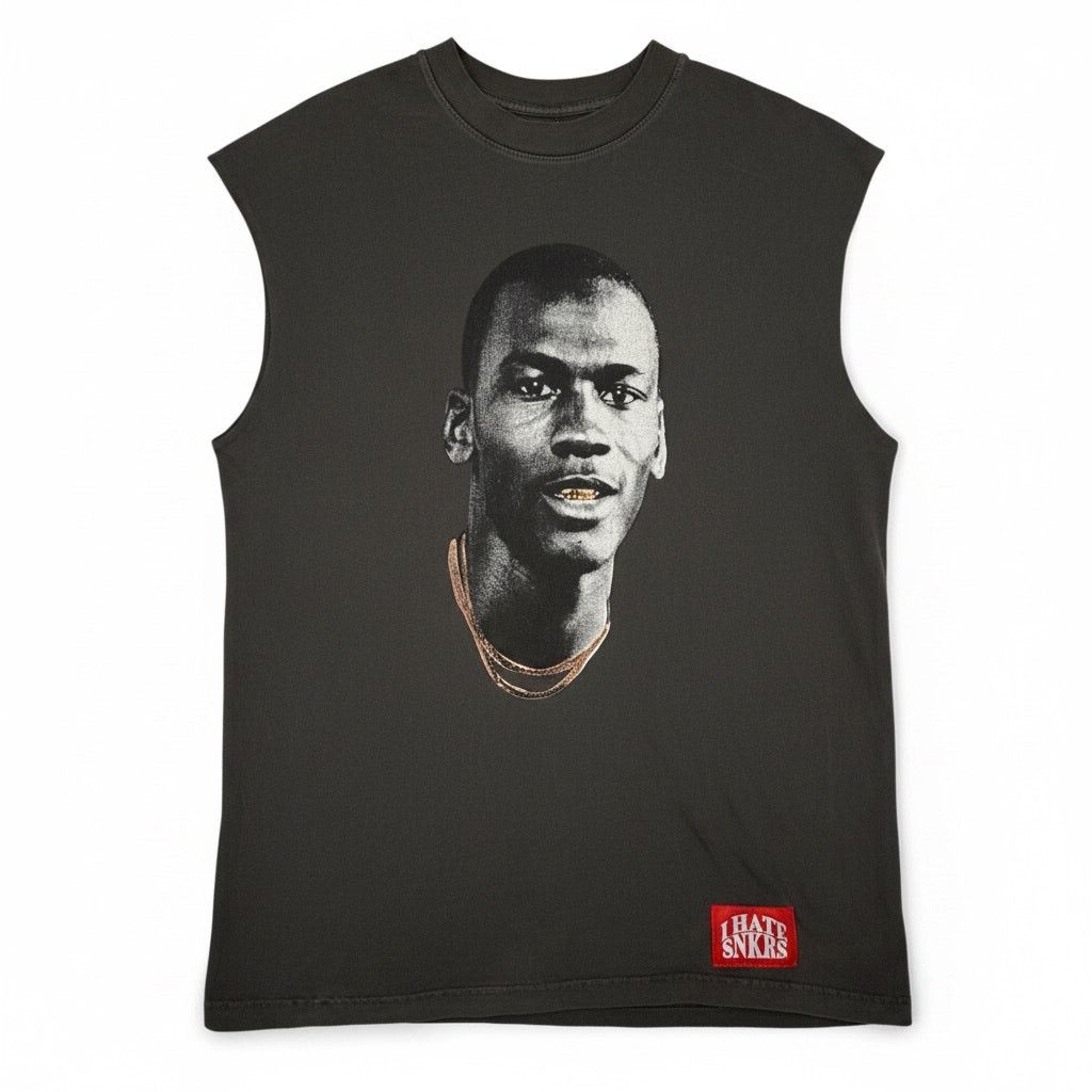 Other I Hate Snkrs Men's XL Gray Graphic Michael Jordan Sleeveless Size US XL / EU 56 / 4 - 1 Thumbnail
