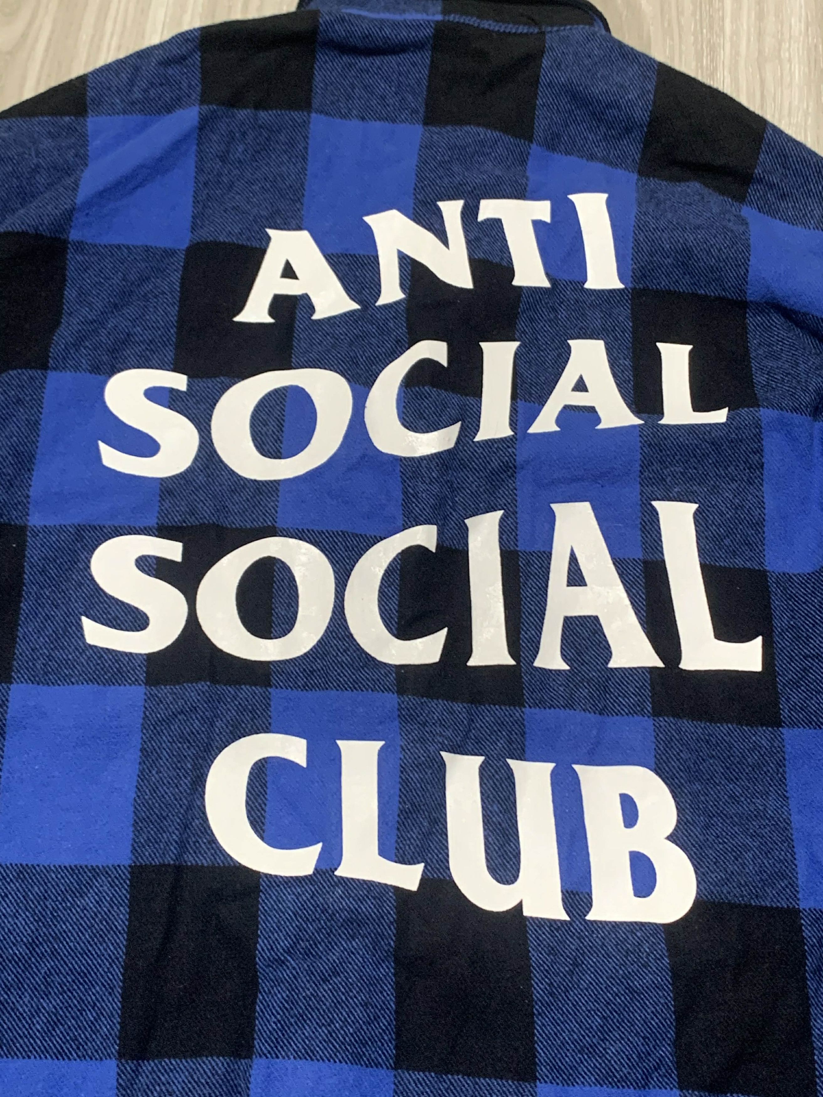 Anti Social Social Club Anti Social Social Club Blue Black Plaid BLUR Flannel Size US S / EU 44-46 / 1 - 3 Thumbnail