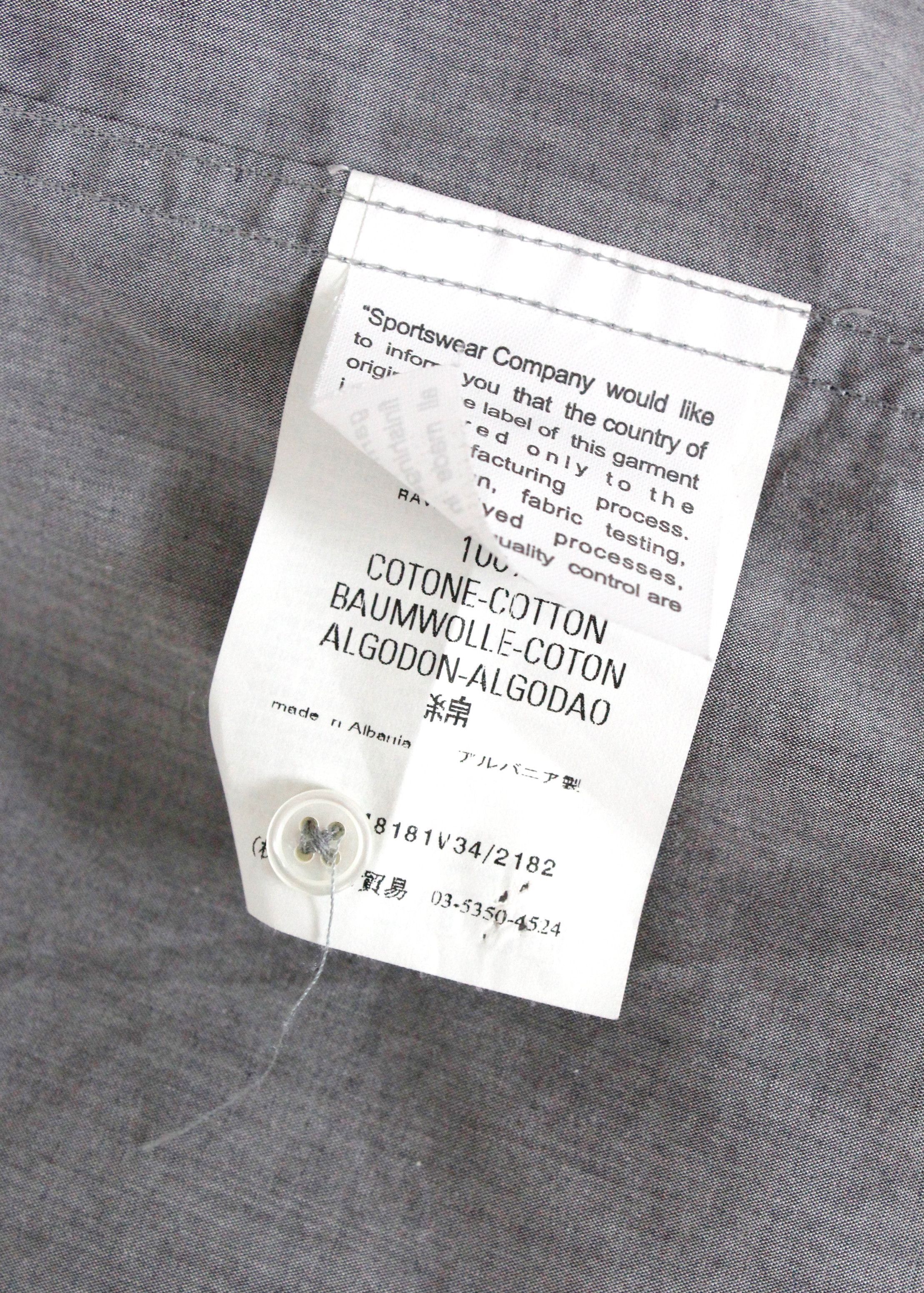 C.P. Company C.P. Company Gray Cotton Oxford Shirt Size US S / EU 44-46 / 1 - 6 Thumbnail