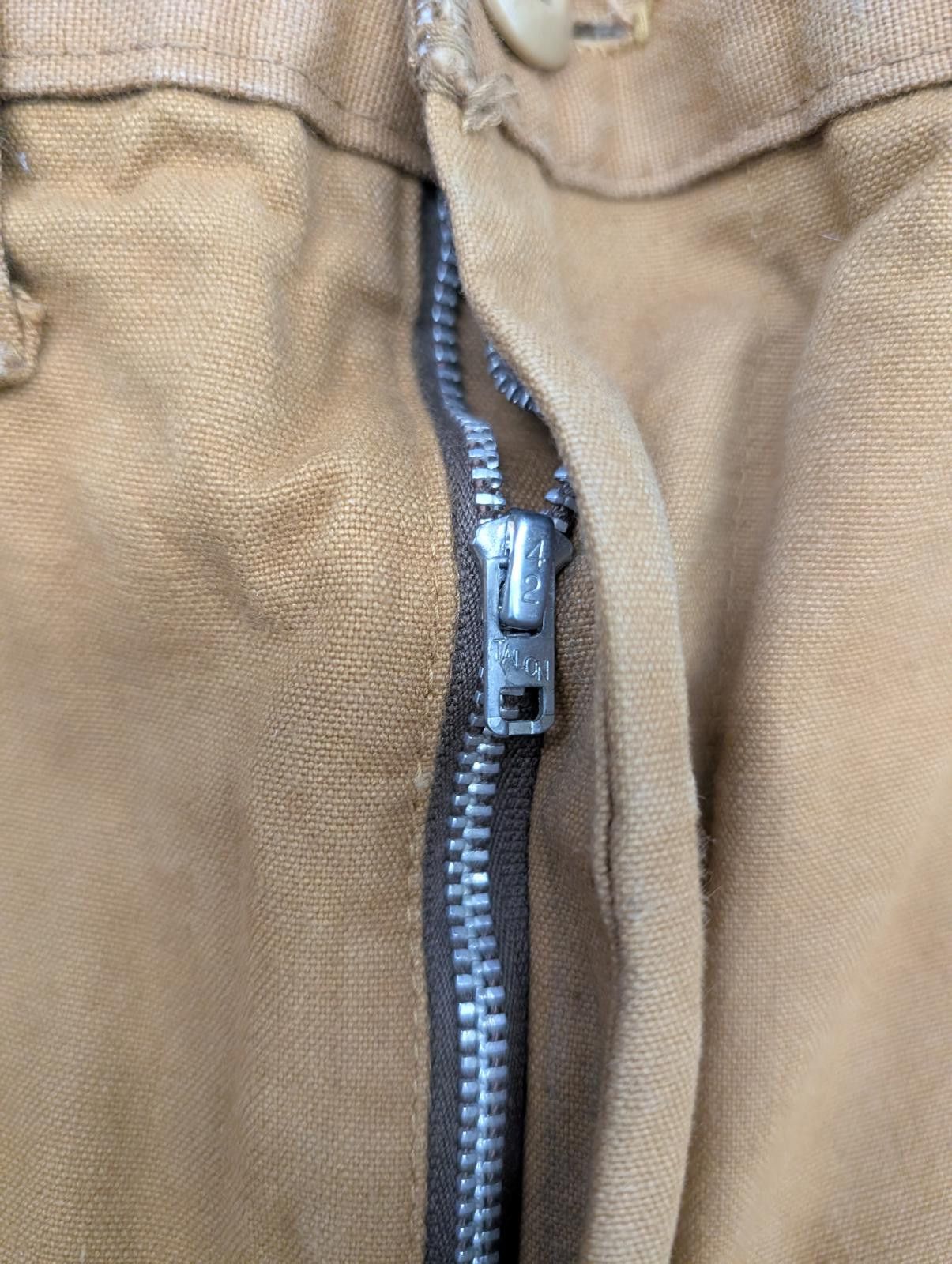SafTbak Vintage 70s Saftbak Straight Two-Toned Brown Canvas Pants Size US 39 - 4 Thumbnail