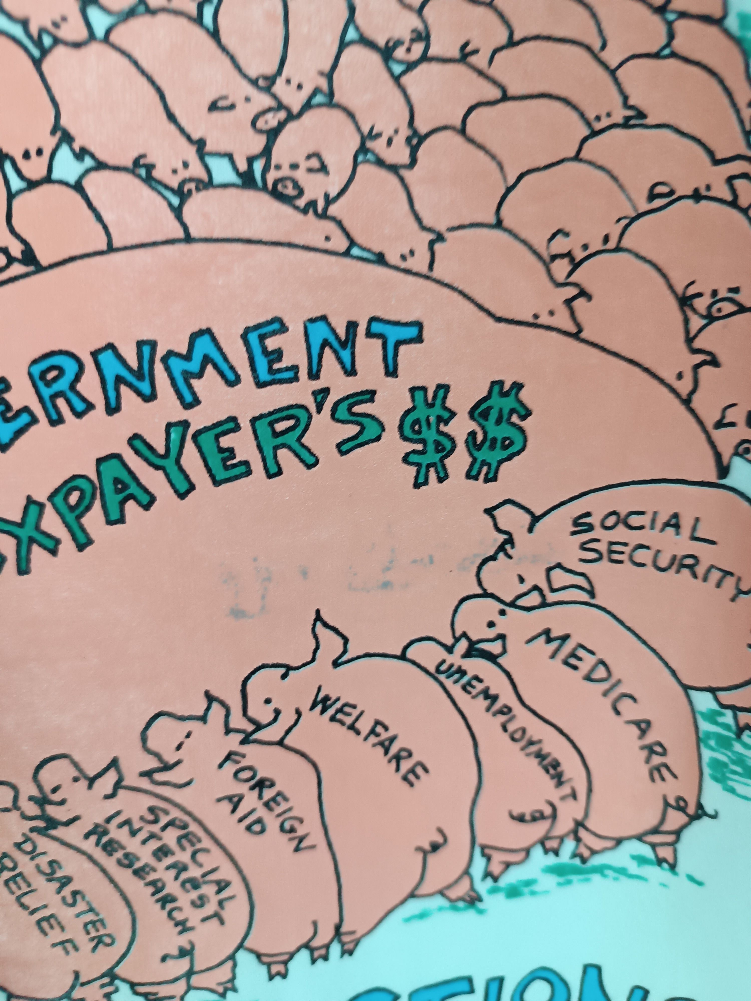 Vintage VINTAGE 90'S GOVERMENT PIG TAXPAYER HUMOR ADULT FUNNY Size US L / EU 52-54 / 3 - 11 Thumbnail