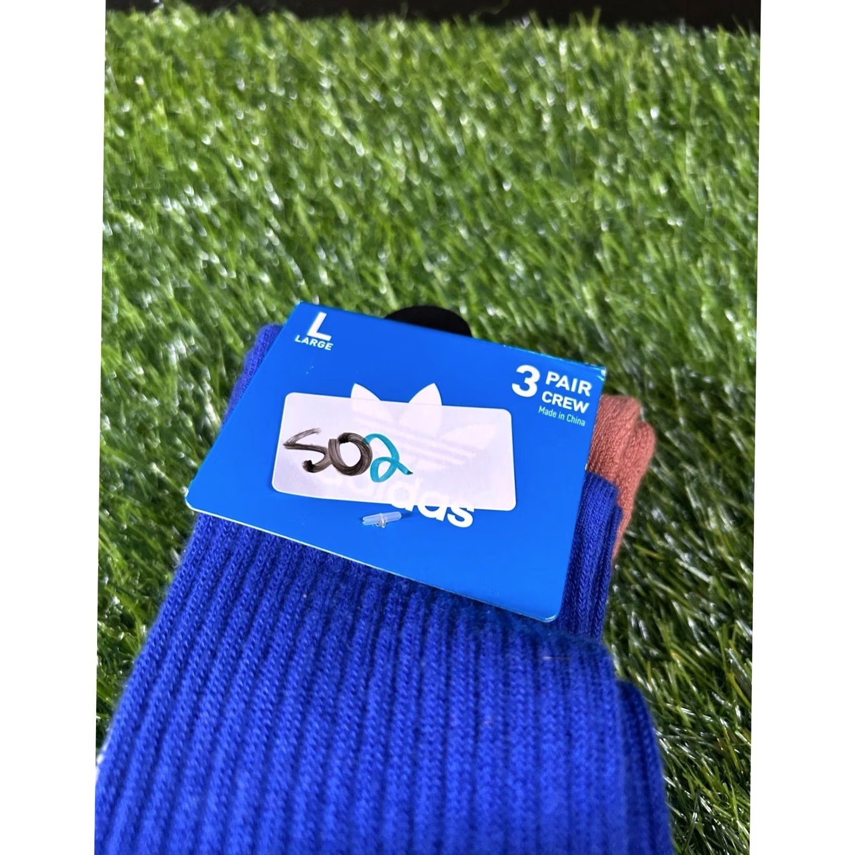 Adidas VINTAGE Adidas Crew Socks 3 Pair Pack Moisture Wicking Comfort Mens Large NWT Size ONE SIZE - 6 Thumbnail