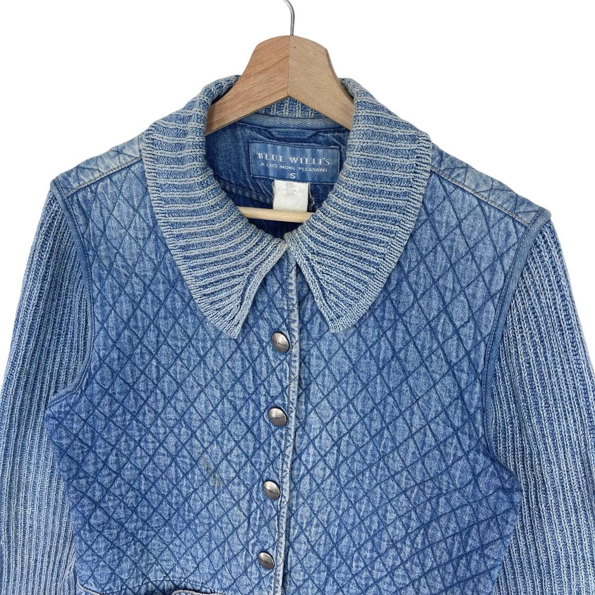 45rpm × Indigo Blue Willis Quilted Indigo Denim Jacket Size US S / EU 44-46 / 1 - 4 Thumbnail