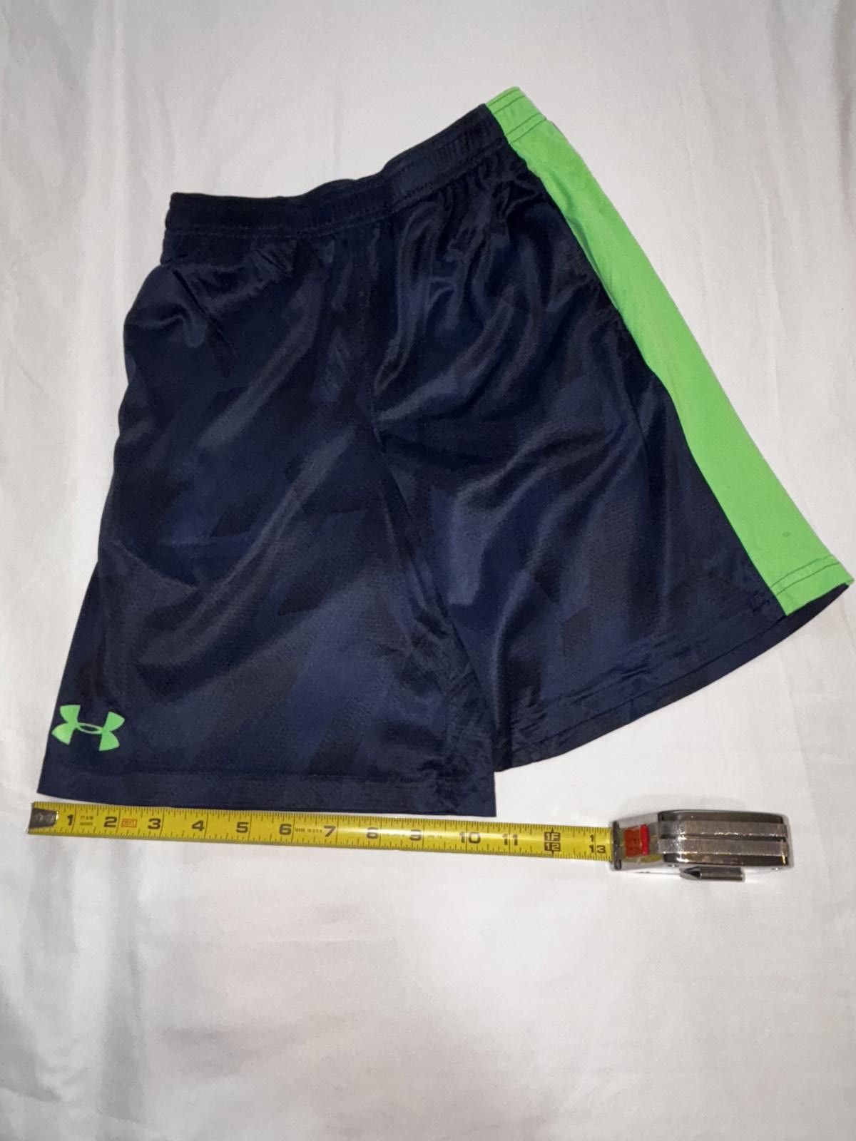 Under Armour Athletic Under Armour Youth Training Shorts - Navy & Green Size US 26 / EU 42 - 7 Thumbnail