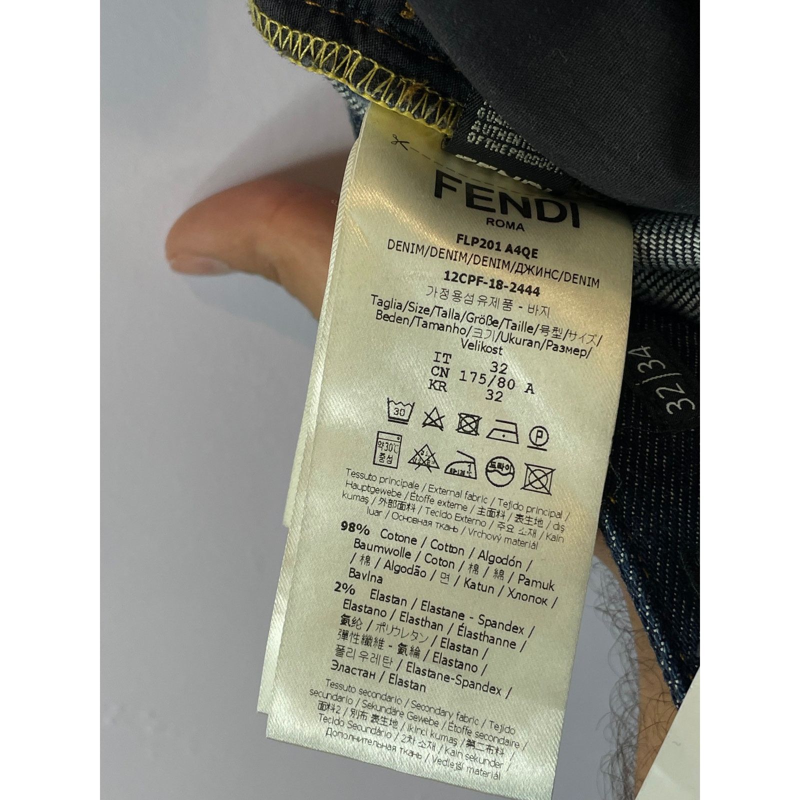 Fendi Fendi Pocket Logo Selvedge Blue Jeans Size US 32 / EU 48 - 5 Thumbnail