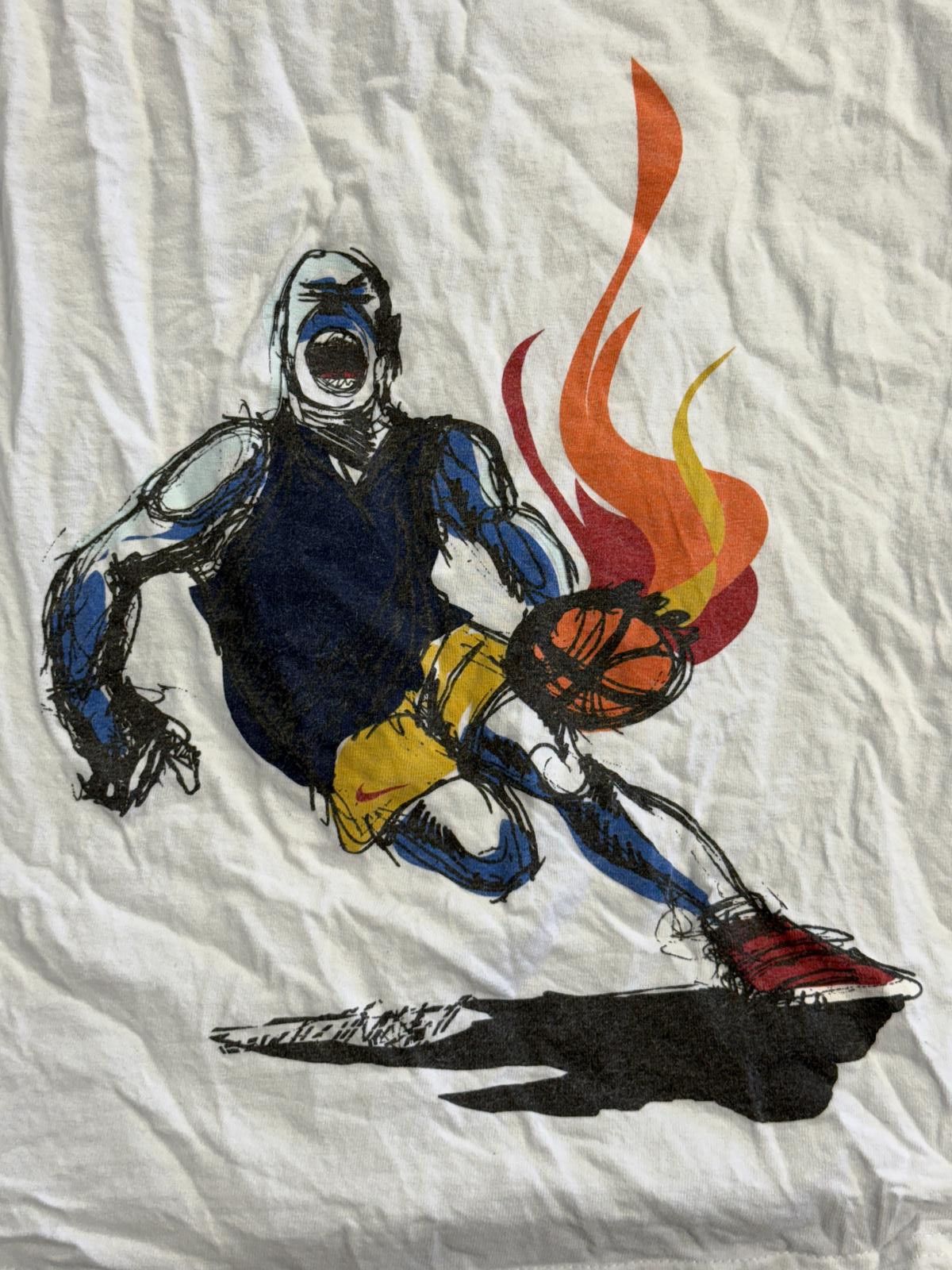 Designer Y2K Nike Basketball Long Sleeve Tee - Hoops on Fire - M Size US M / EU 48-50 / 2 - 1 Thumbnail