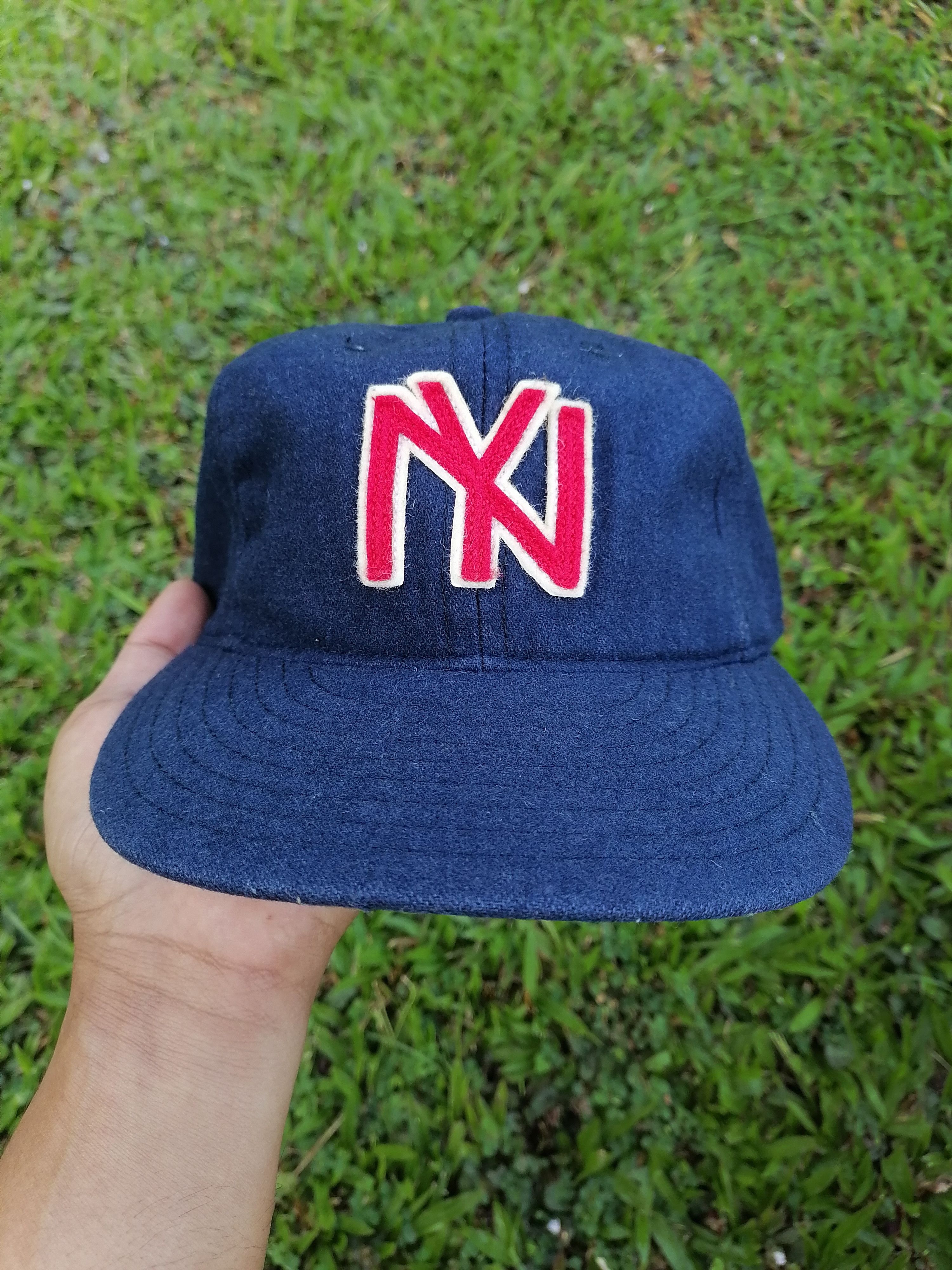 Ebbets Field Flannels × New York Yankees × Vintage Vintage 80s New York Yankees Ebbets Field Flannel Full Caps Size ONE SIZE - 2 Thumbnail