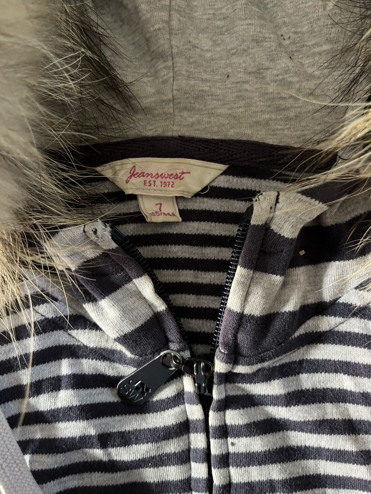 Hysteric Glamour 2000s jeans west fur striped distressed hoodie Size US S / EU 44-46 / 1 - 4 Thumbnail