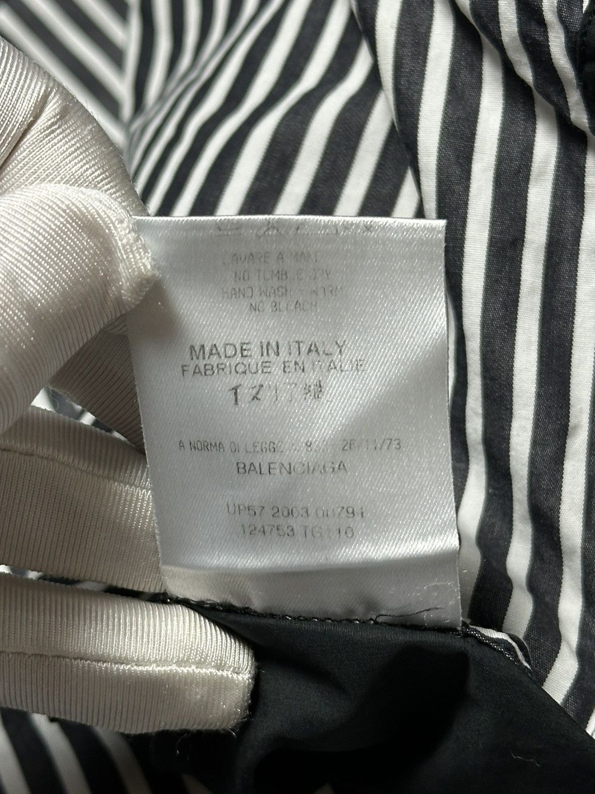 Balenciaga Vintage Balenciaga Striped Button Up Shirts Size US M / EU 48-50 / 2 - 18 Thumbnail