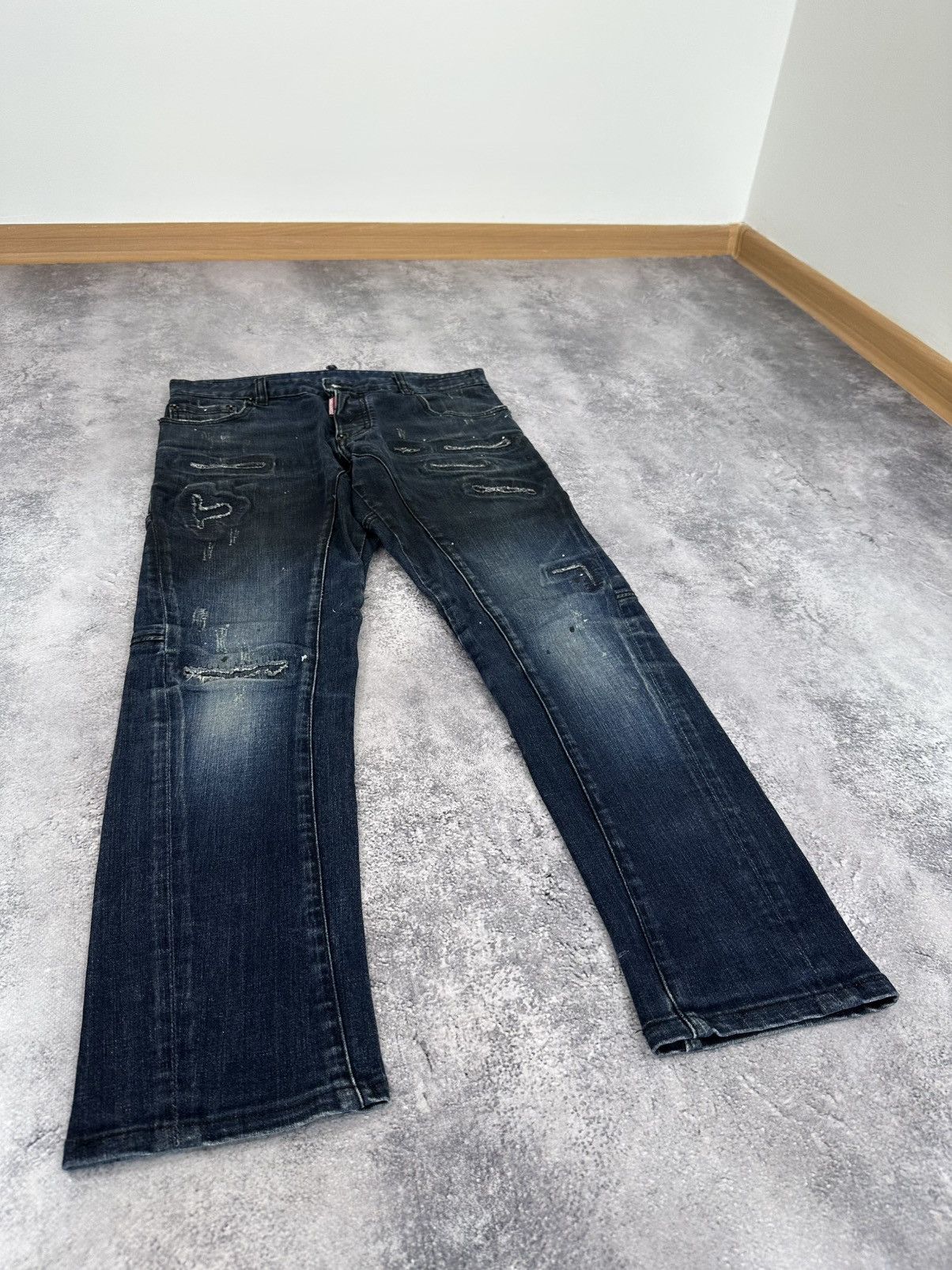 Dsquared2 Dsquared2 Avant Garde Distressed Designer Luxury Opium Jeans Size US 32 / EU 48 - 3 Thumbnail