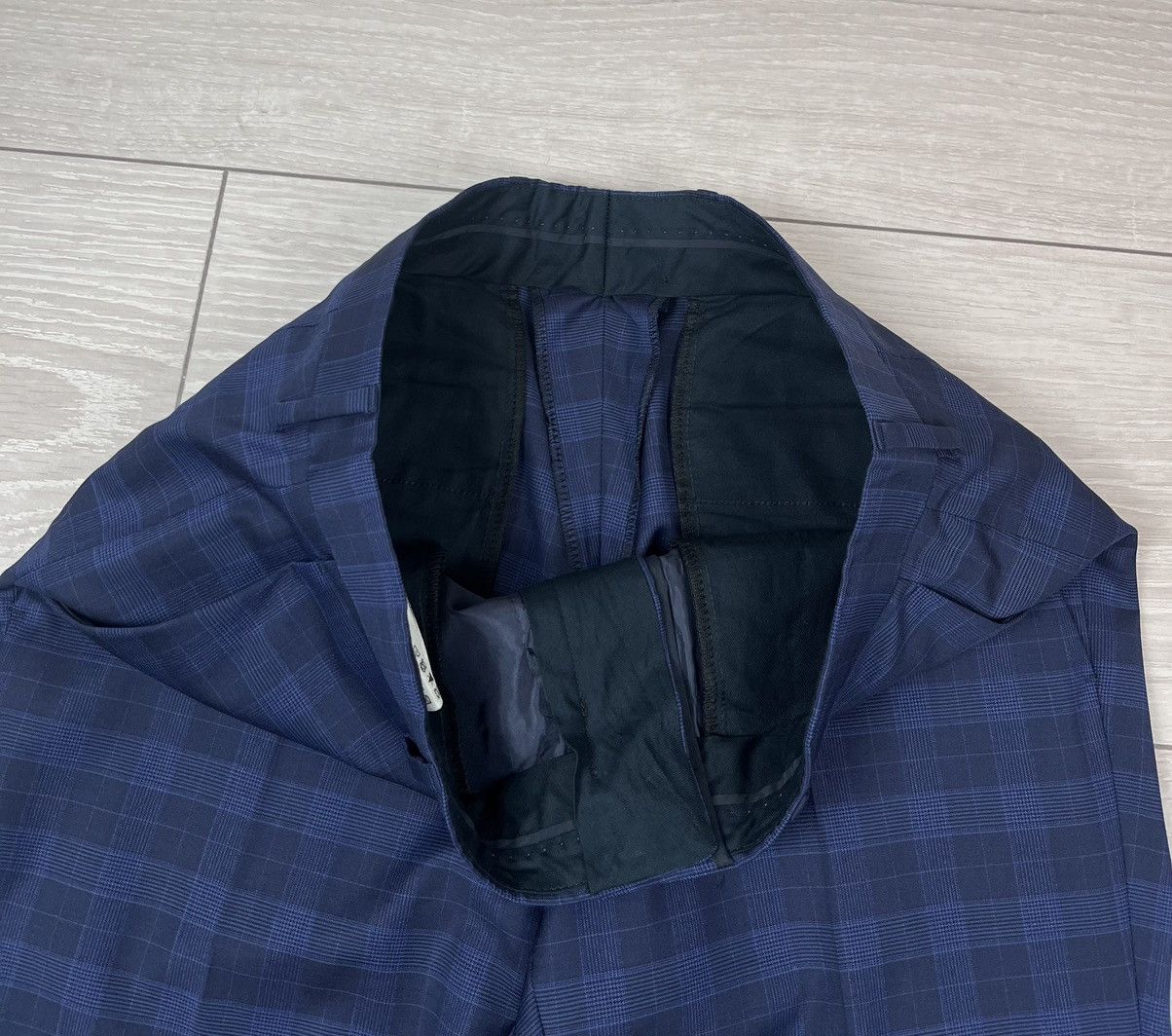 Hugo Boss Hugo Boss Wool/Silk Plaid Blue Two Buttons Suit Blazer Pants Size 36R - 21 Thumbnail