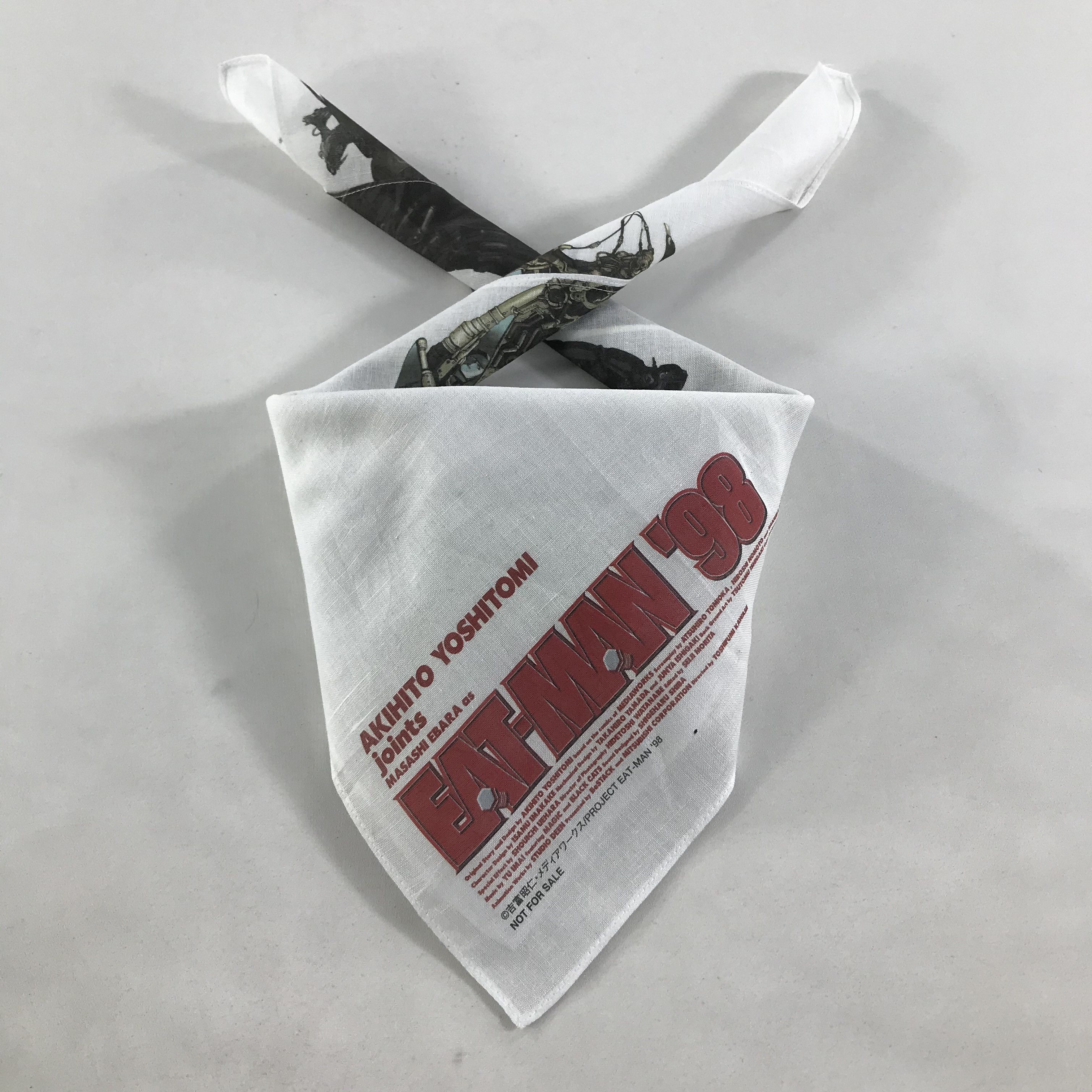 Anime × Japanese Brand × Vintage Vintage Eat-Man Anime Bandana/Handkerchief/Neckerchief-S1765 Size ONE SIZE - 3 Thumbnail