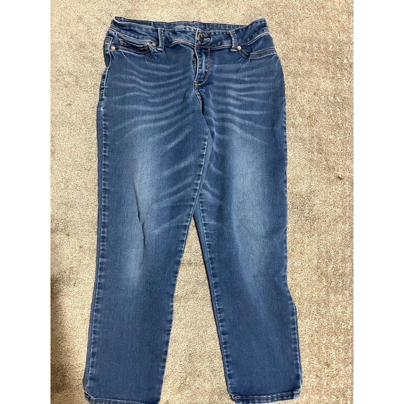 Express EXPRESS Women's Jeans Main Selling Point Cropped Denim Adult Blue Size 8 Stretch High Rise 11 In Vintage No Mens Womens Boys Girls Size 30" / US 8 / IT 44 - 4 Thumbnail