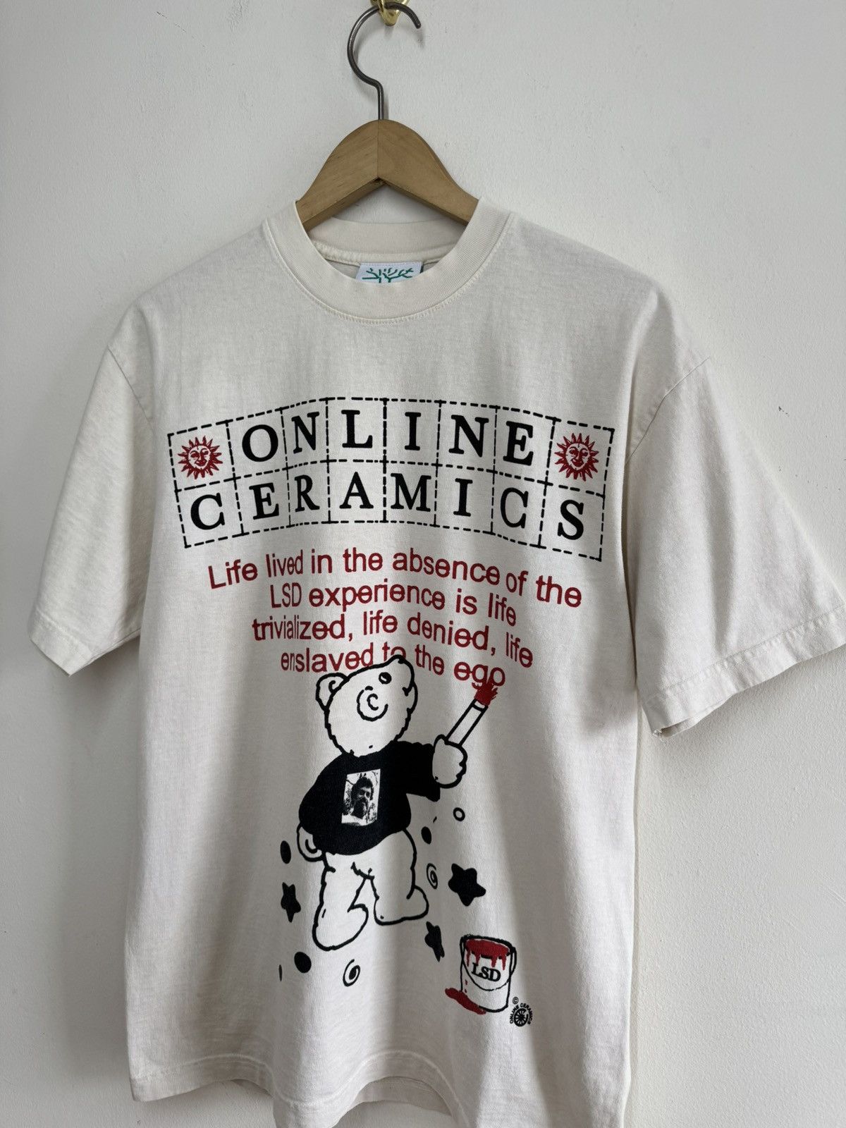 Online Ceramics Online Ceramics Graphic T Shirt 'LSD Head' White Size M Size US M / EU 48-50 / 2 - 2 Thumbnail
