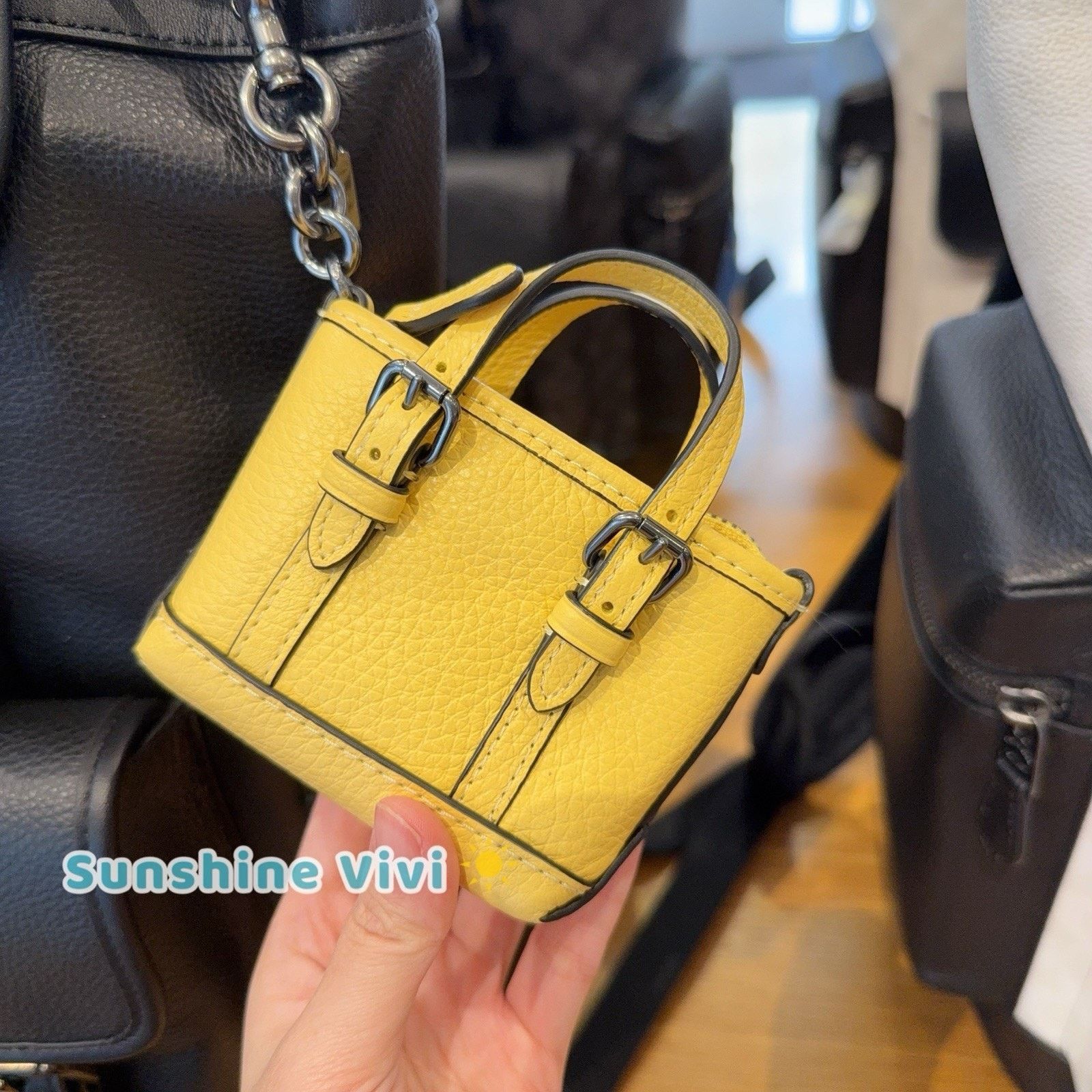 Coach NWT Coach Mini Warner Tote Bag Charm CBK61 Yellow (no bag) Size ONE SIZE - 1 Thumbnail