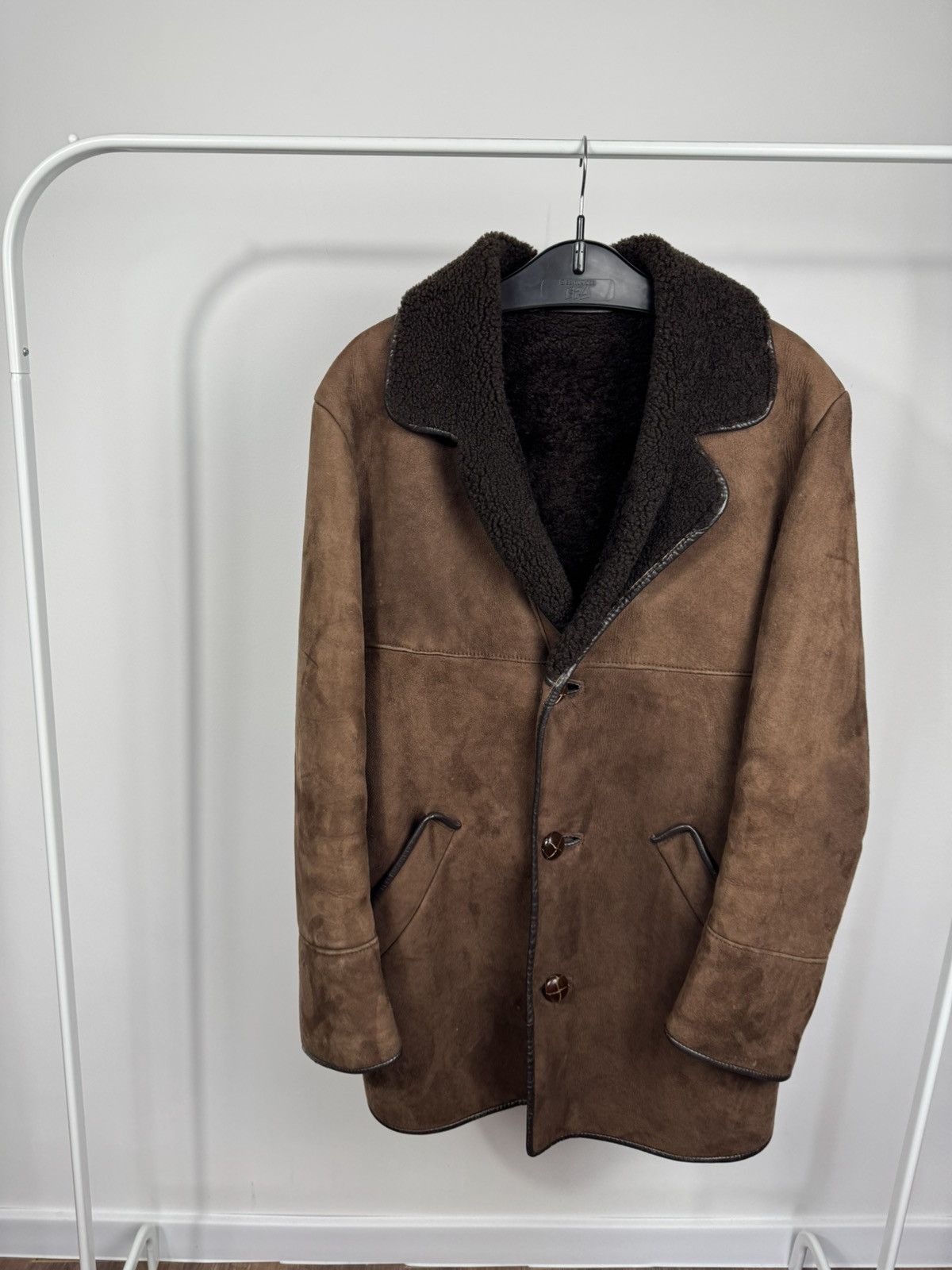 Other Vintage Women’s Genuine Sheepskin Shearling Leather Coat Size XL / US 12-14 / IT 48-50 - 2 Thumbnail